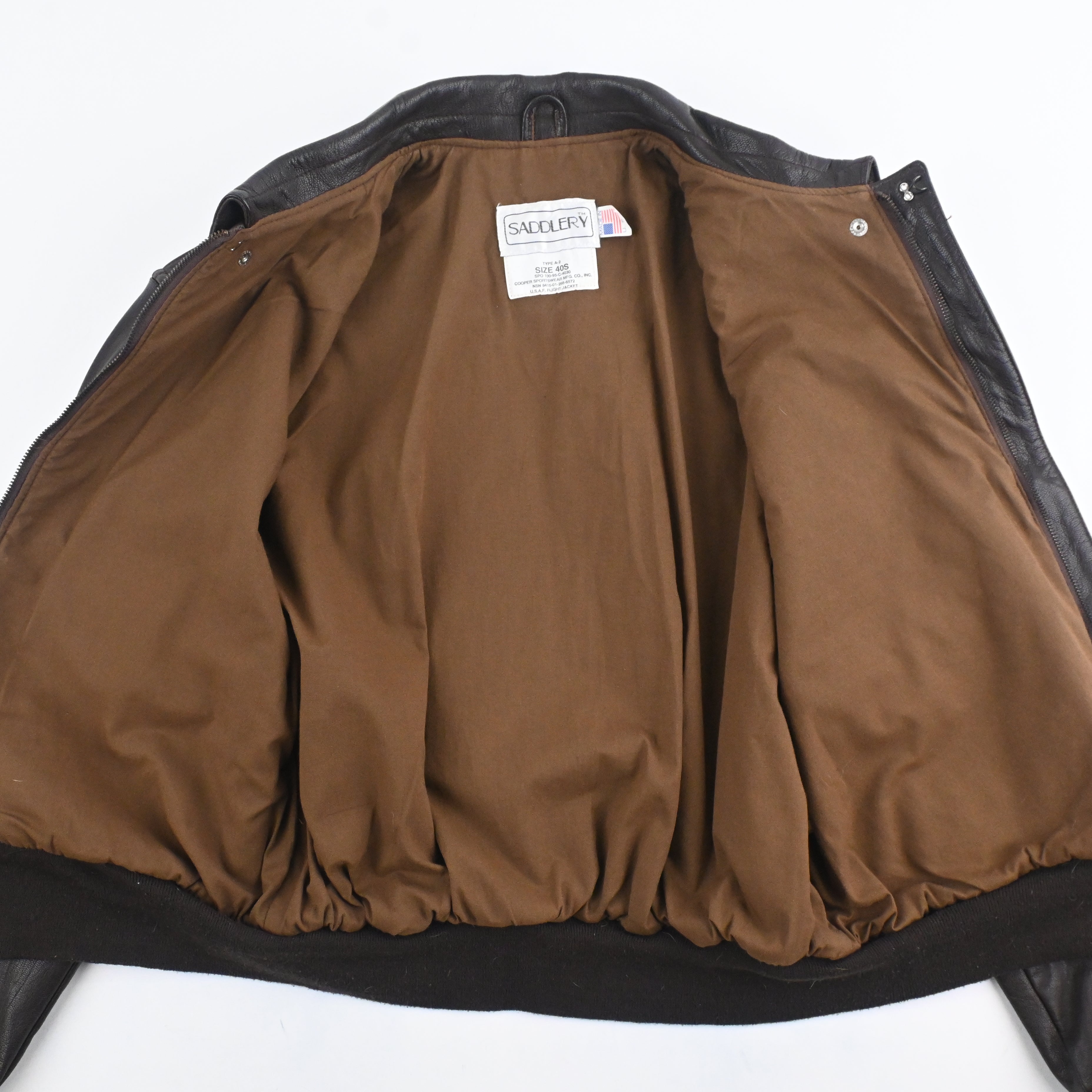 ‘95 U.S.A.F. TYPE A-2 Flight jacket Size: 40S MINT