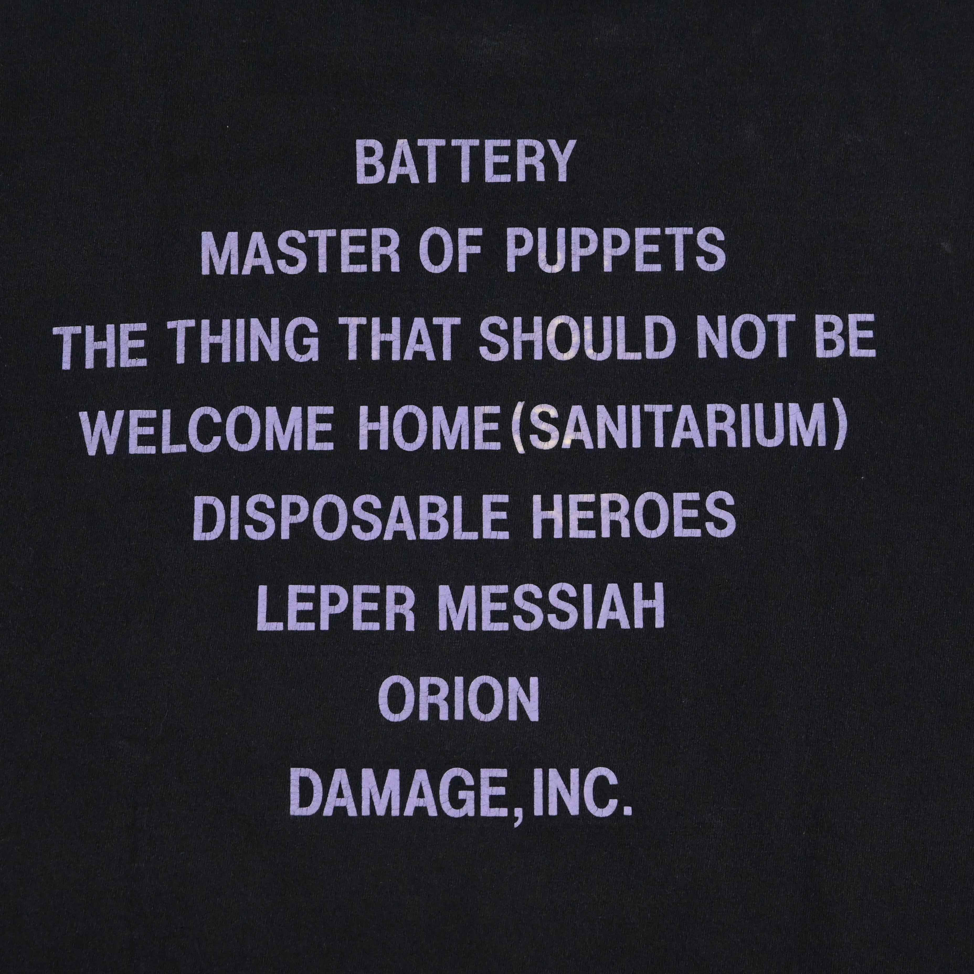 94© METALLICA MASTER OF PUPPETS T-SHIRT SIZE L