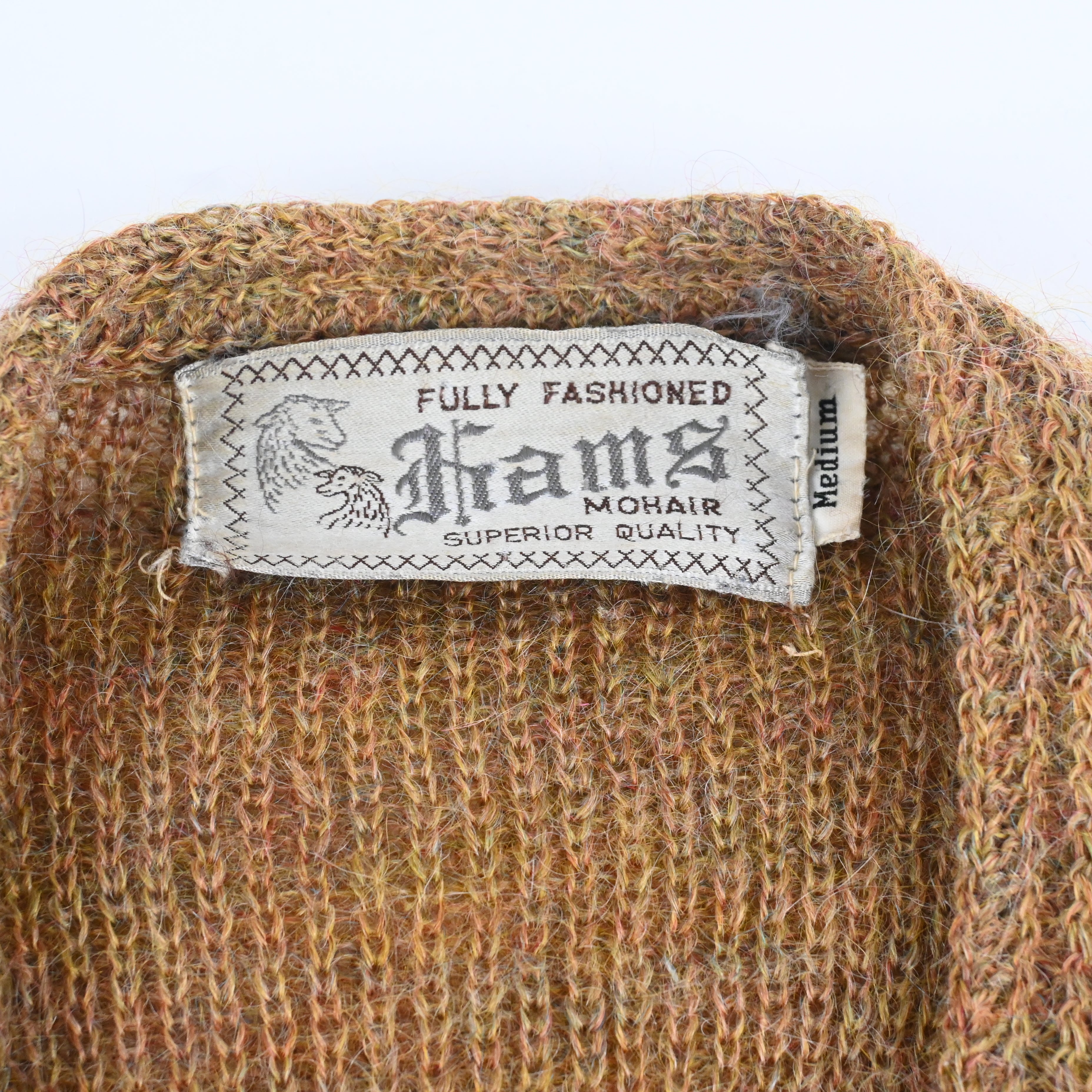 60's RAMS SHAGGY MOHAIR CARDIGAN SIZE M