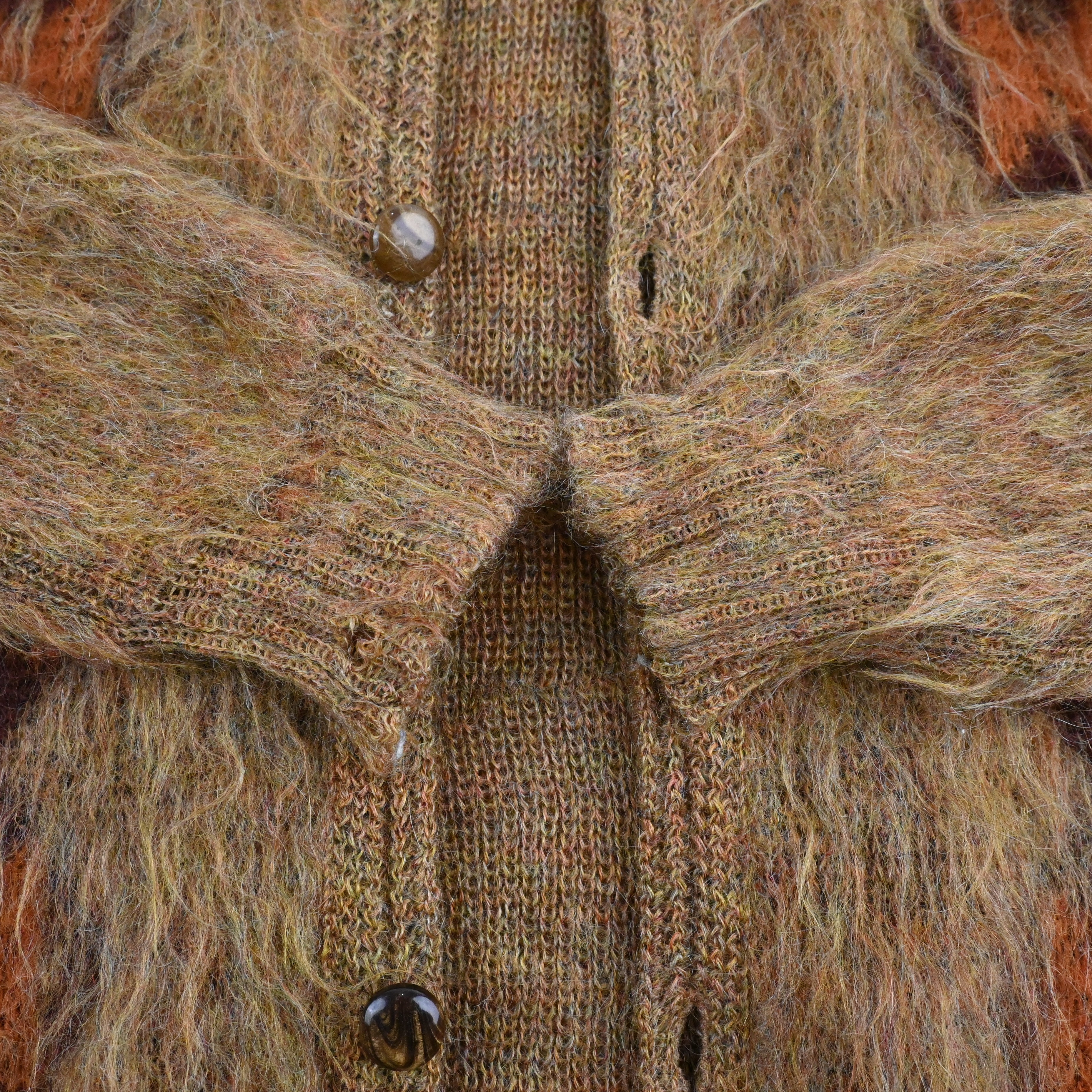 60's RAMS SHAGGY MOHAIR CARDIGAN SIZE M
