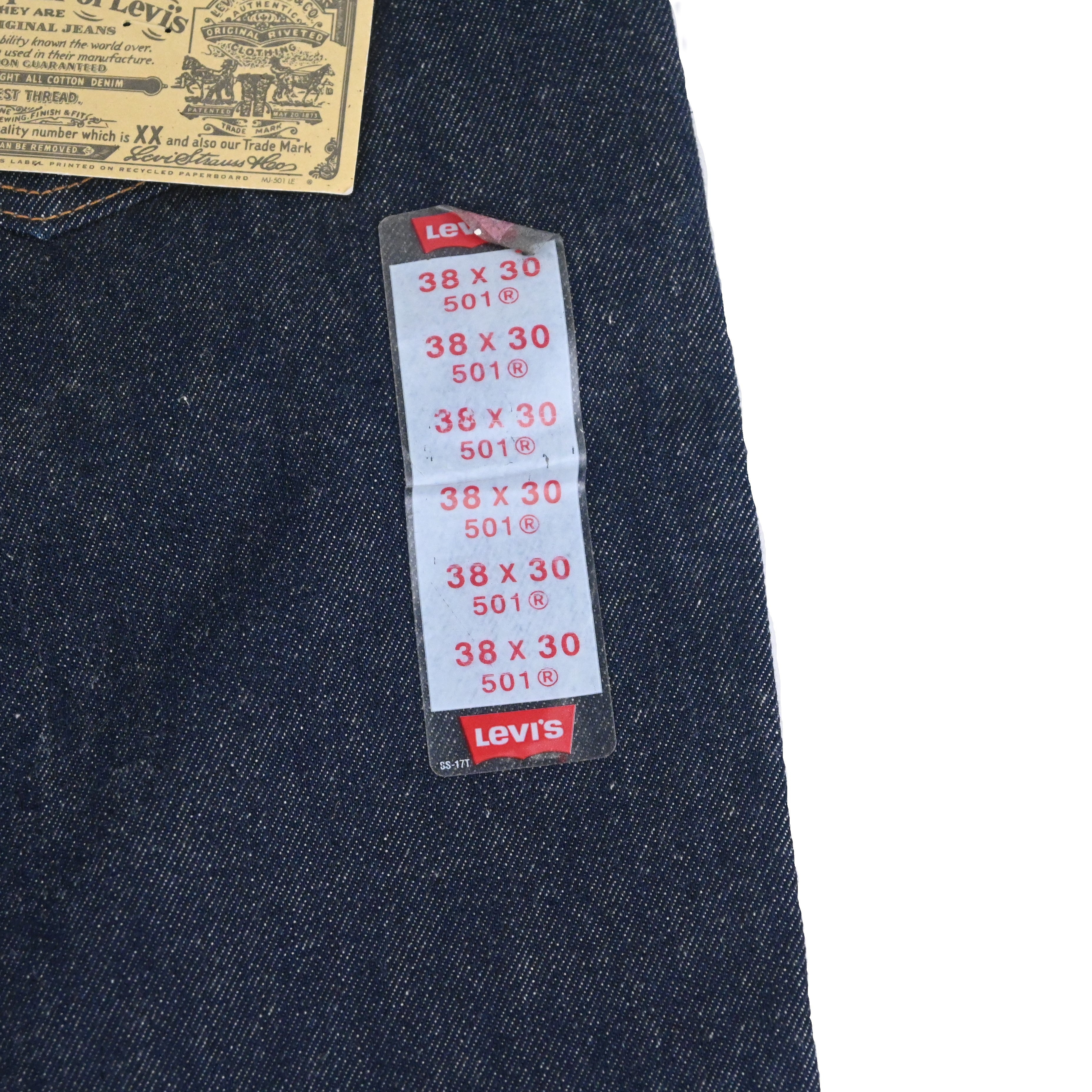 '01 Levi's 501-0000 DEAD STOCK Size W38 L30