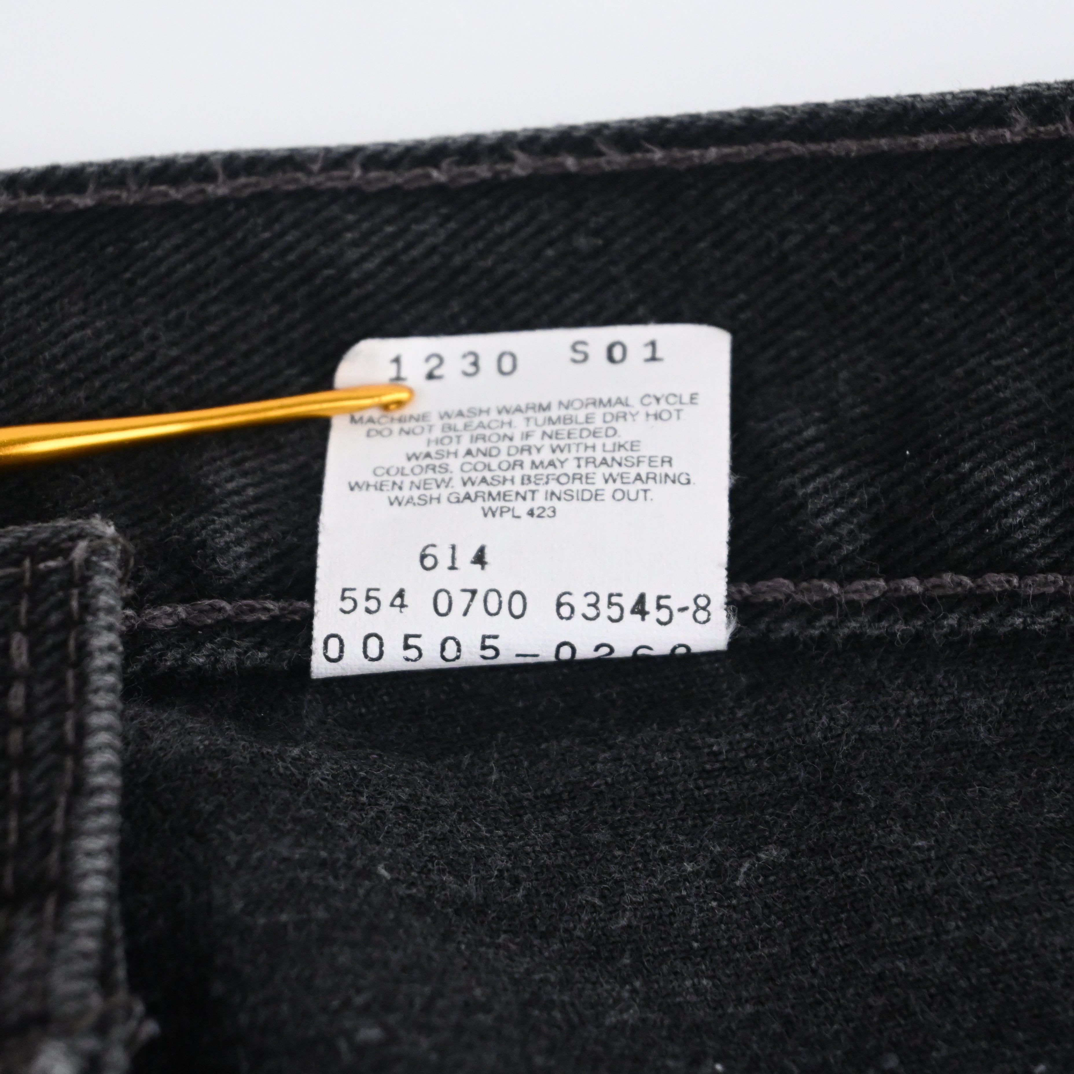 '00 Levi's 505-0260 Black Size W33 L30