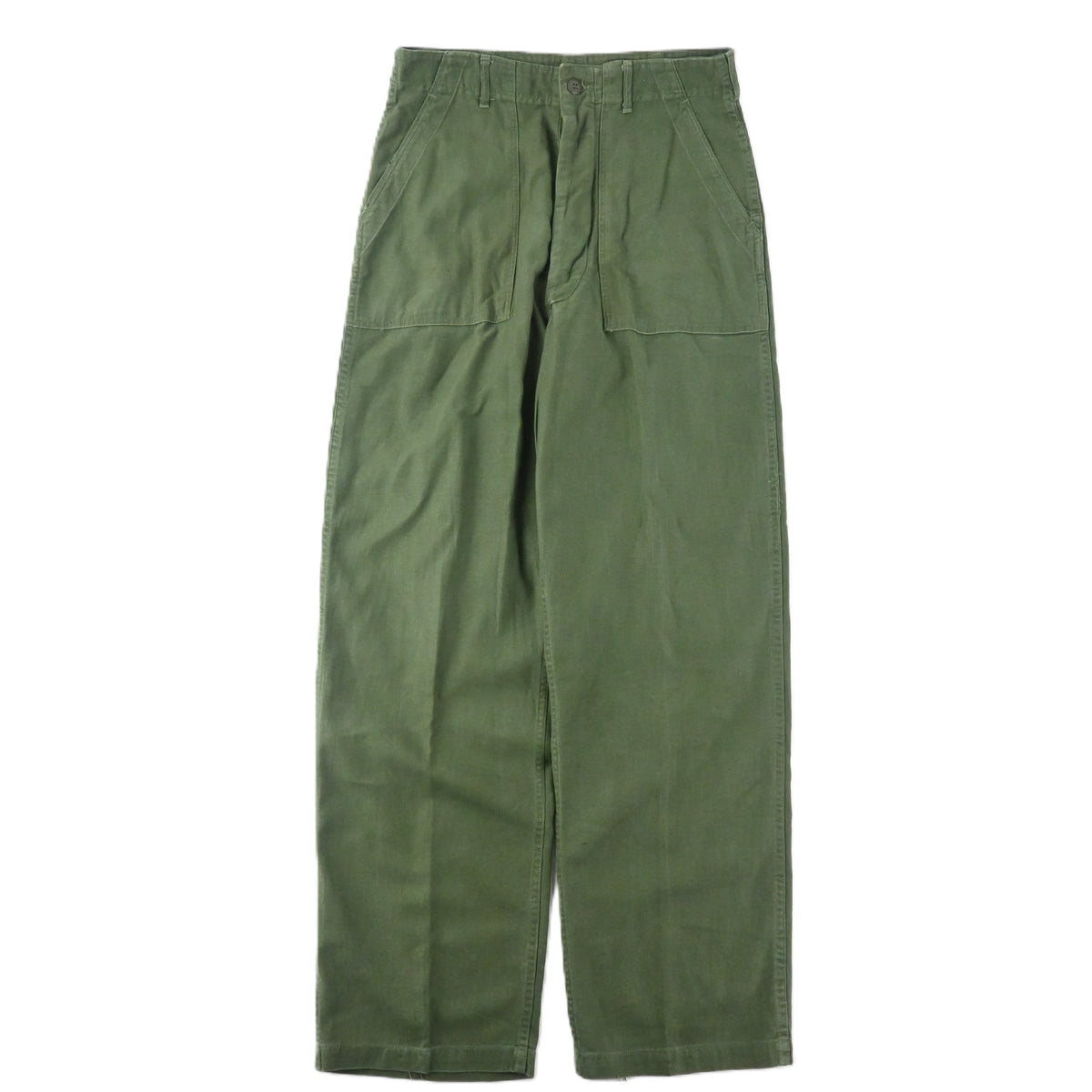 60's SATEEN FATIGUE PANTS BUTTON FLY SIZE W31 L31
