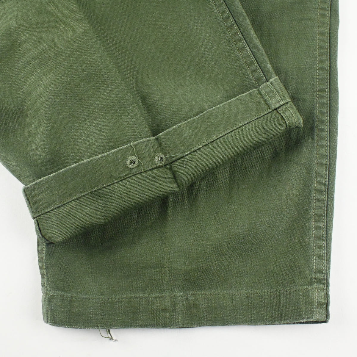 60's SATEEN FATIGUE PANTS BUTTON FLY SIZE W31 L31