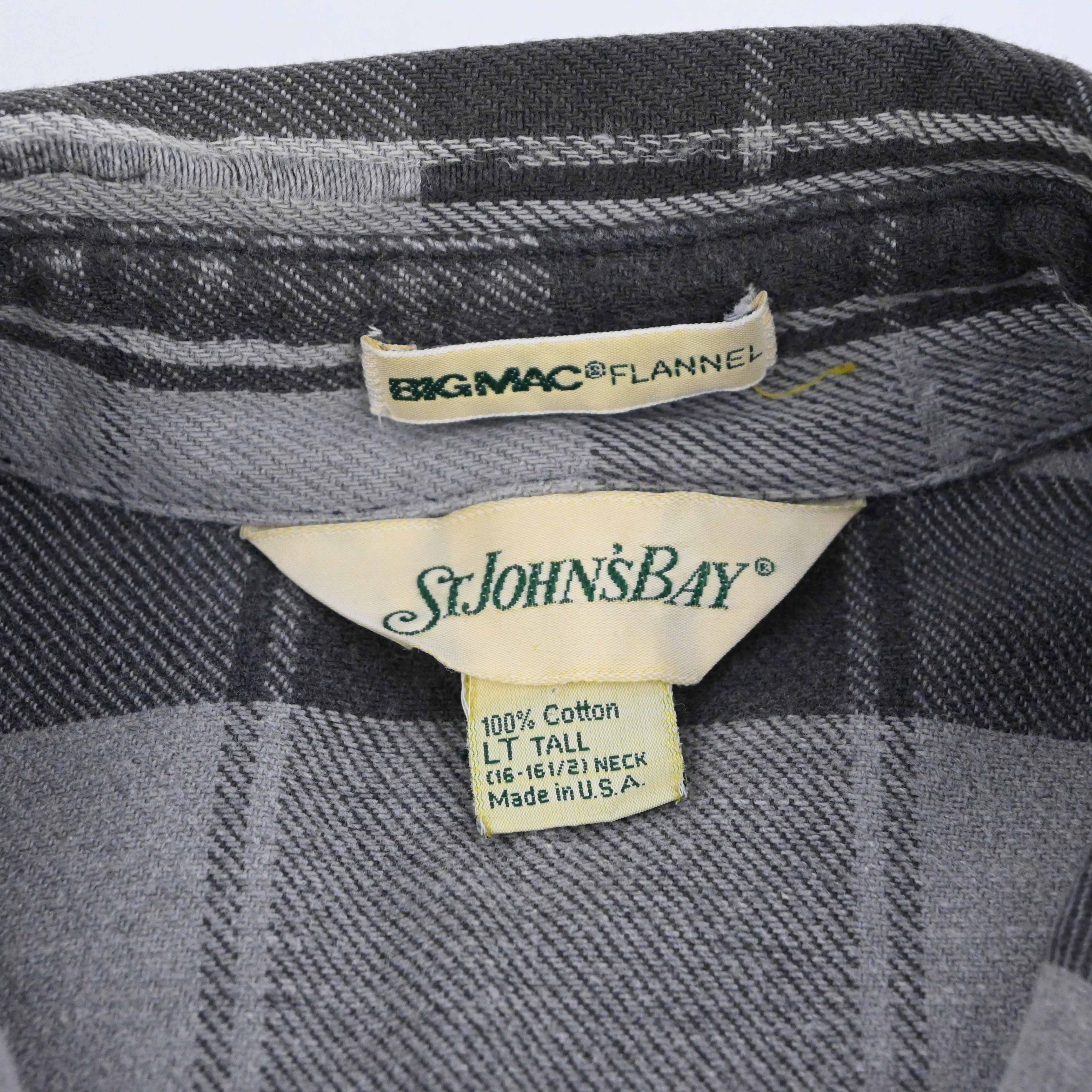 ~90's ST JOHN'S BAY FLANNEL L/S SHIRT SIZE L-TALL