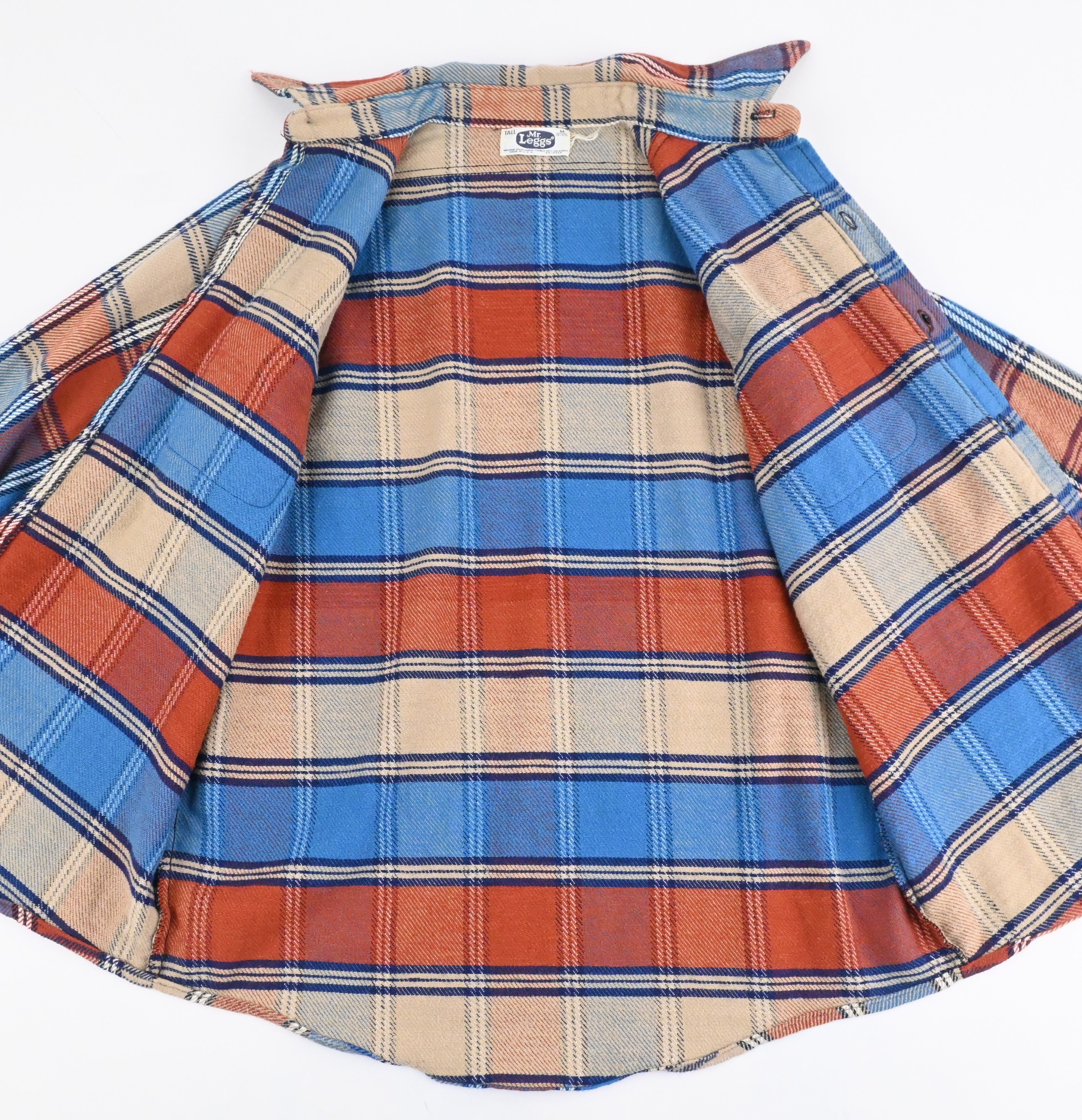 70's~ Mr. Leggs FLANNEL L/S SHIRT SIZE M-TALL