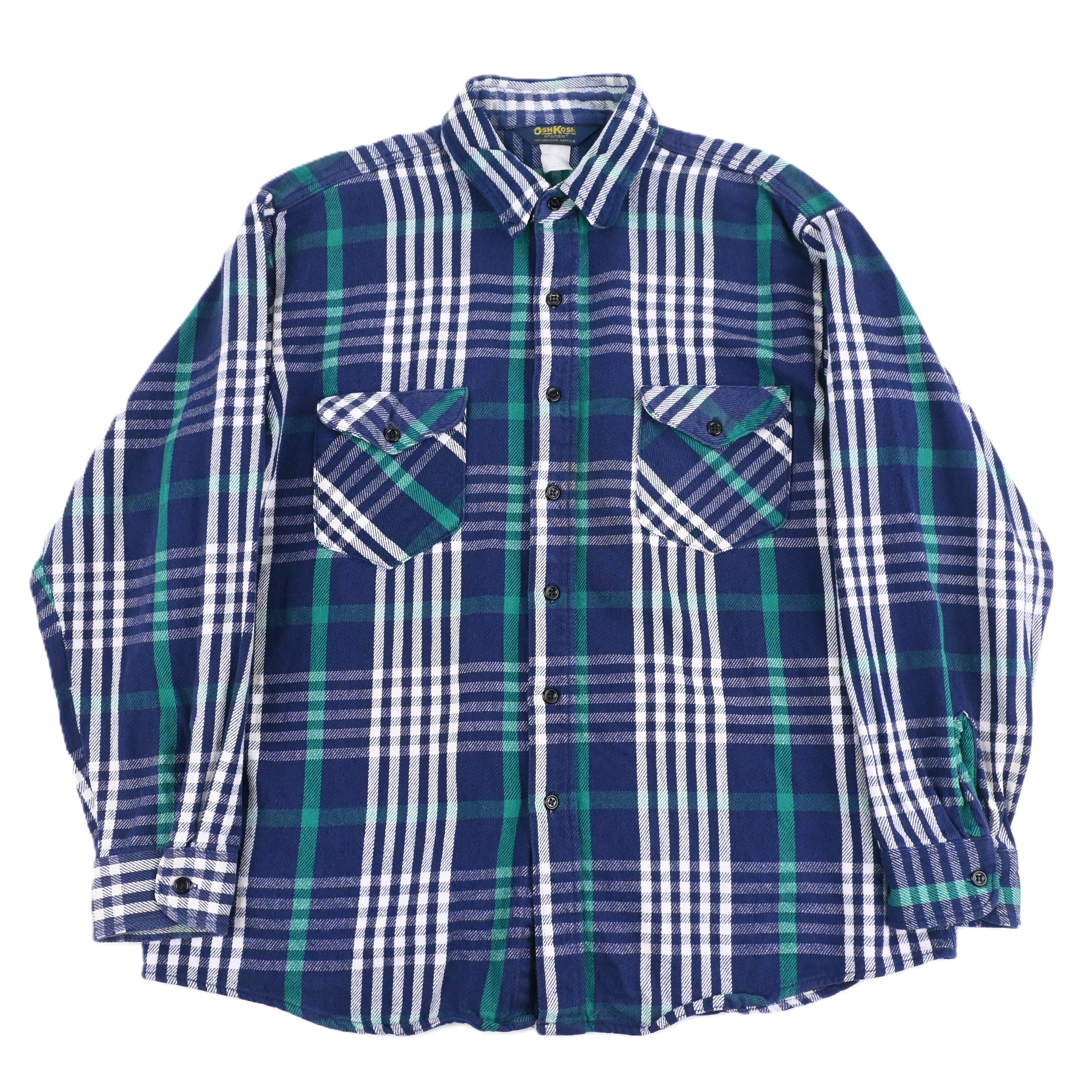 70's~ OSH KOSH FLANNEL L/S SHIRT SIZE XL