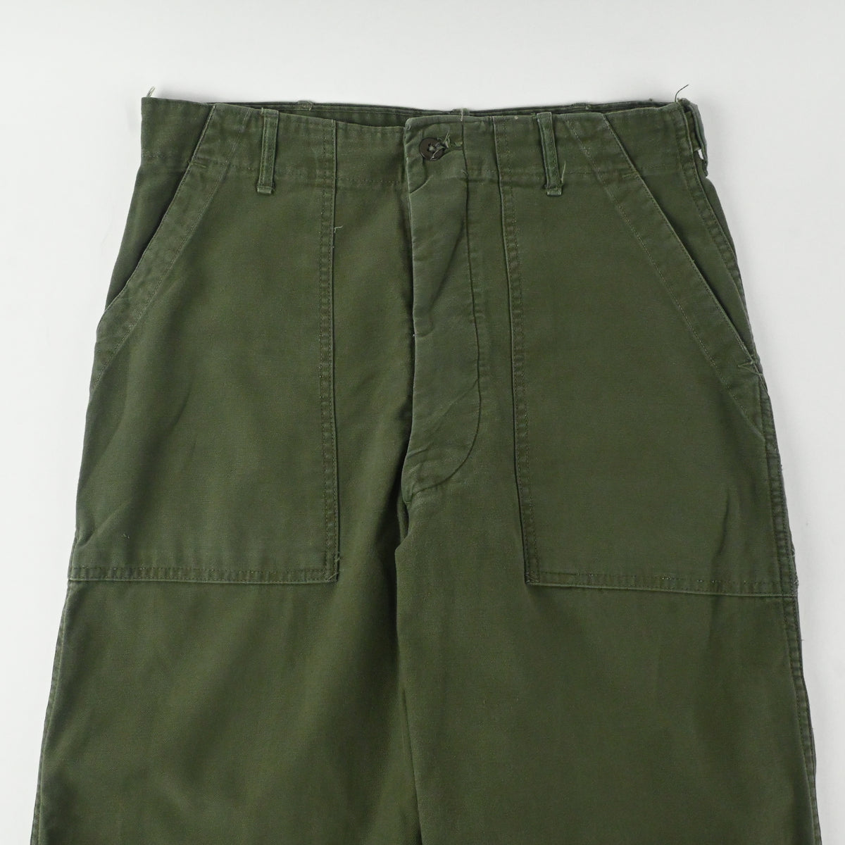 ~60's SATEEN FATIGUE PANTS BUTTON FLY SIZE W31 L31