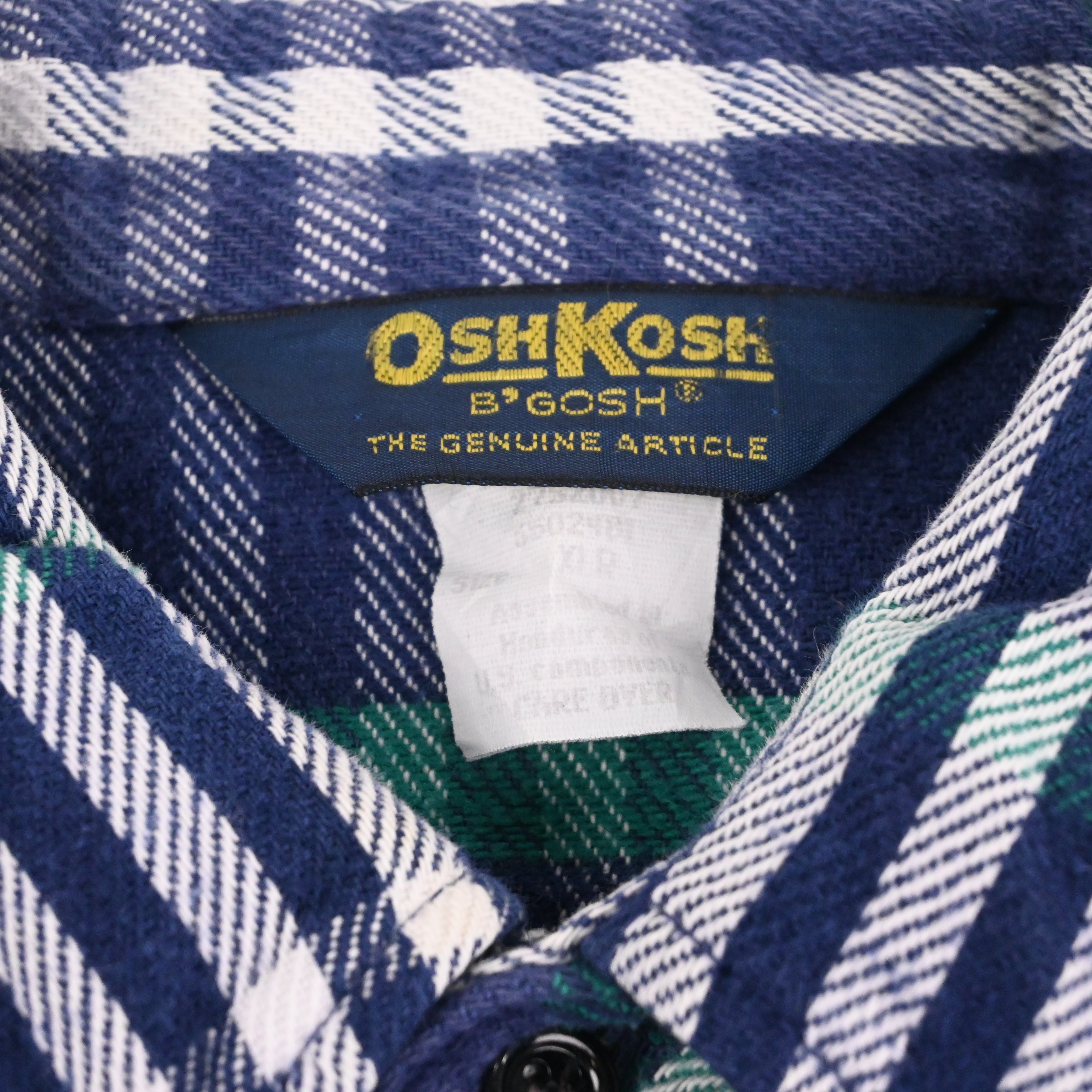70's~ OSH KOSH FLANNEL L/S SHIRT SIZE XL