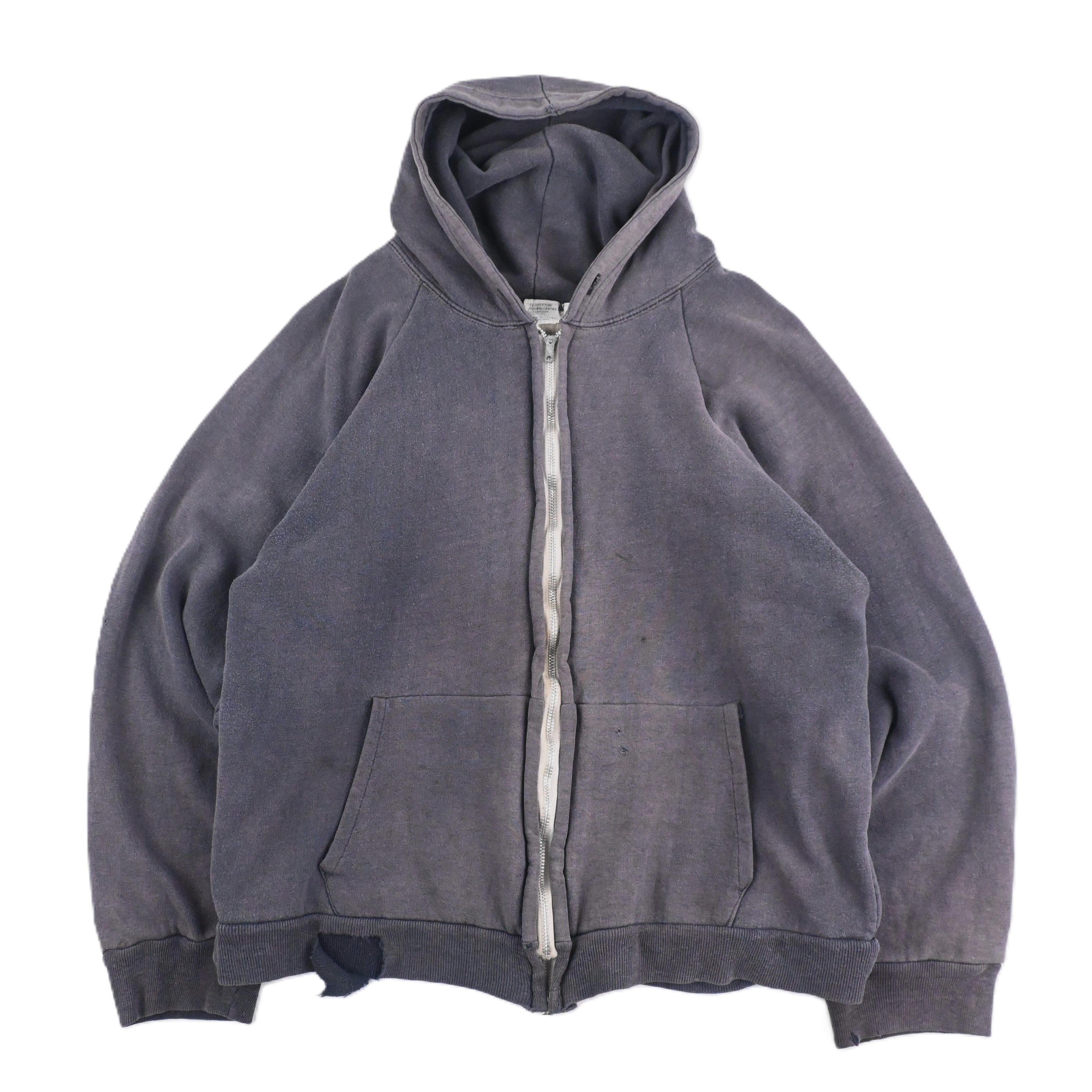 ~80's LINED THERMAL ZIP UP HOODIE SIZE L