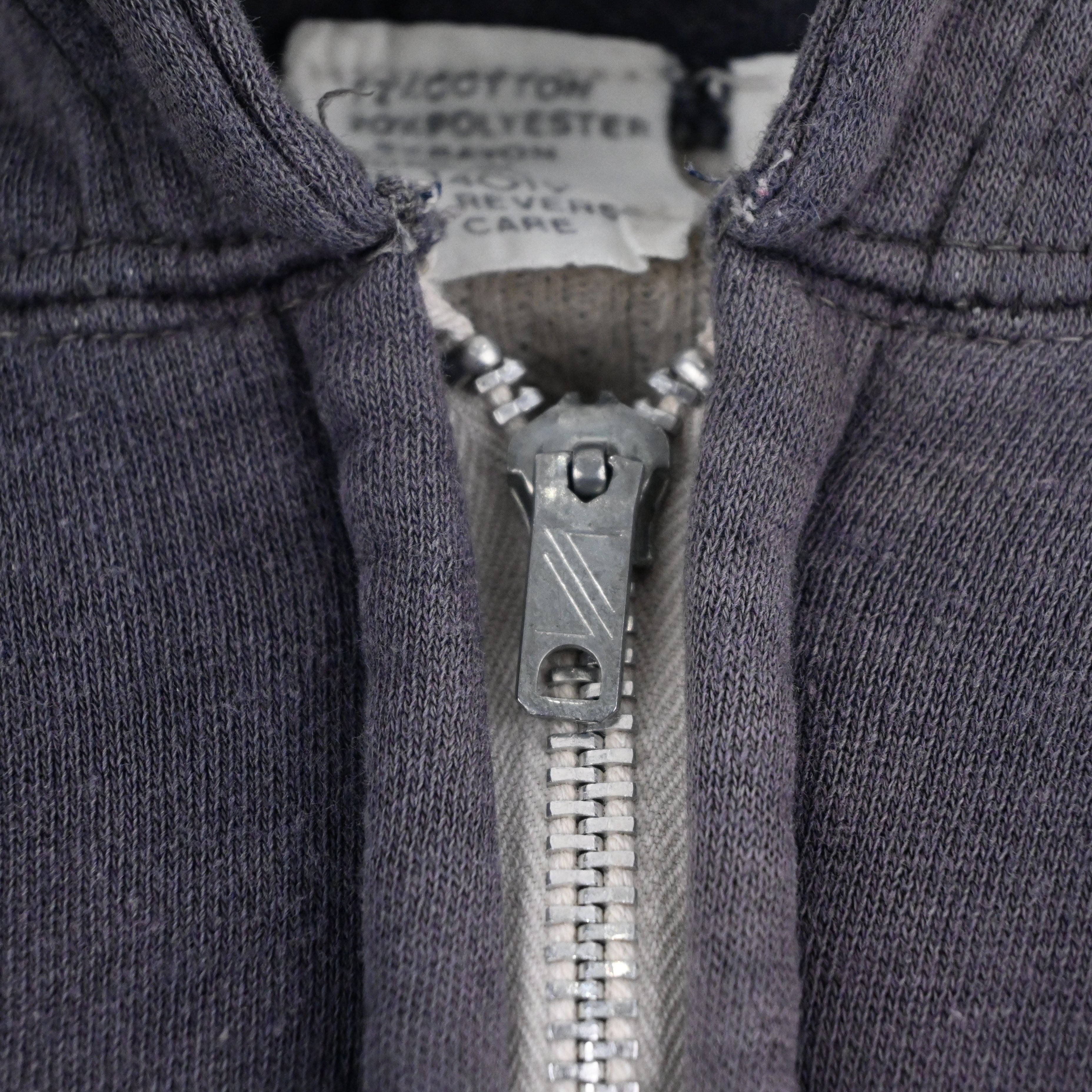 ~80's LINED THERMAL ZIP UP HOODIE SIZE L