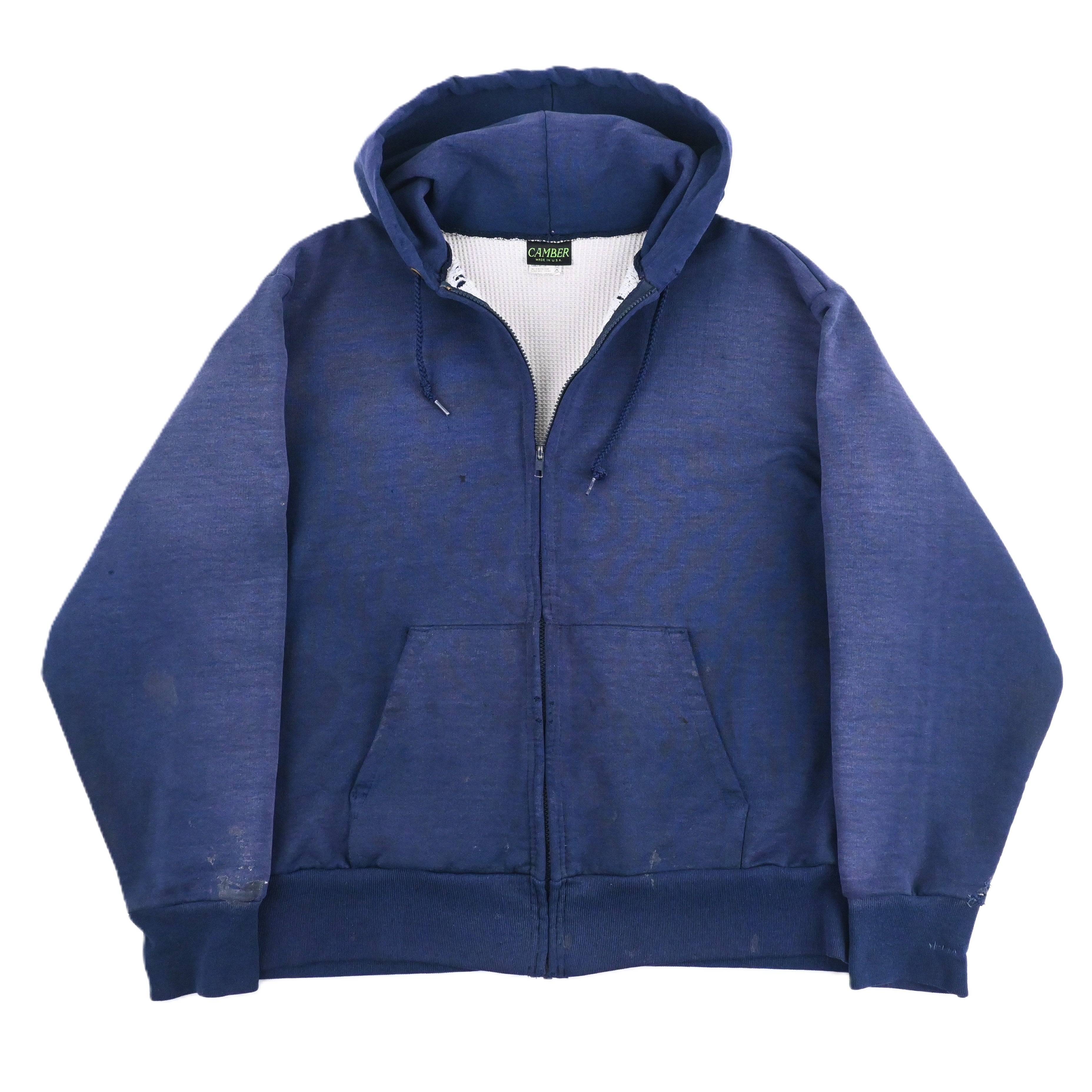 90's CAMBER LINED THERMAL ZIP UP HOODIE SIZE XL