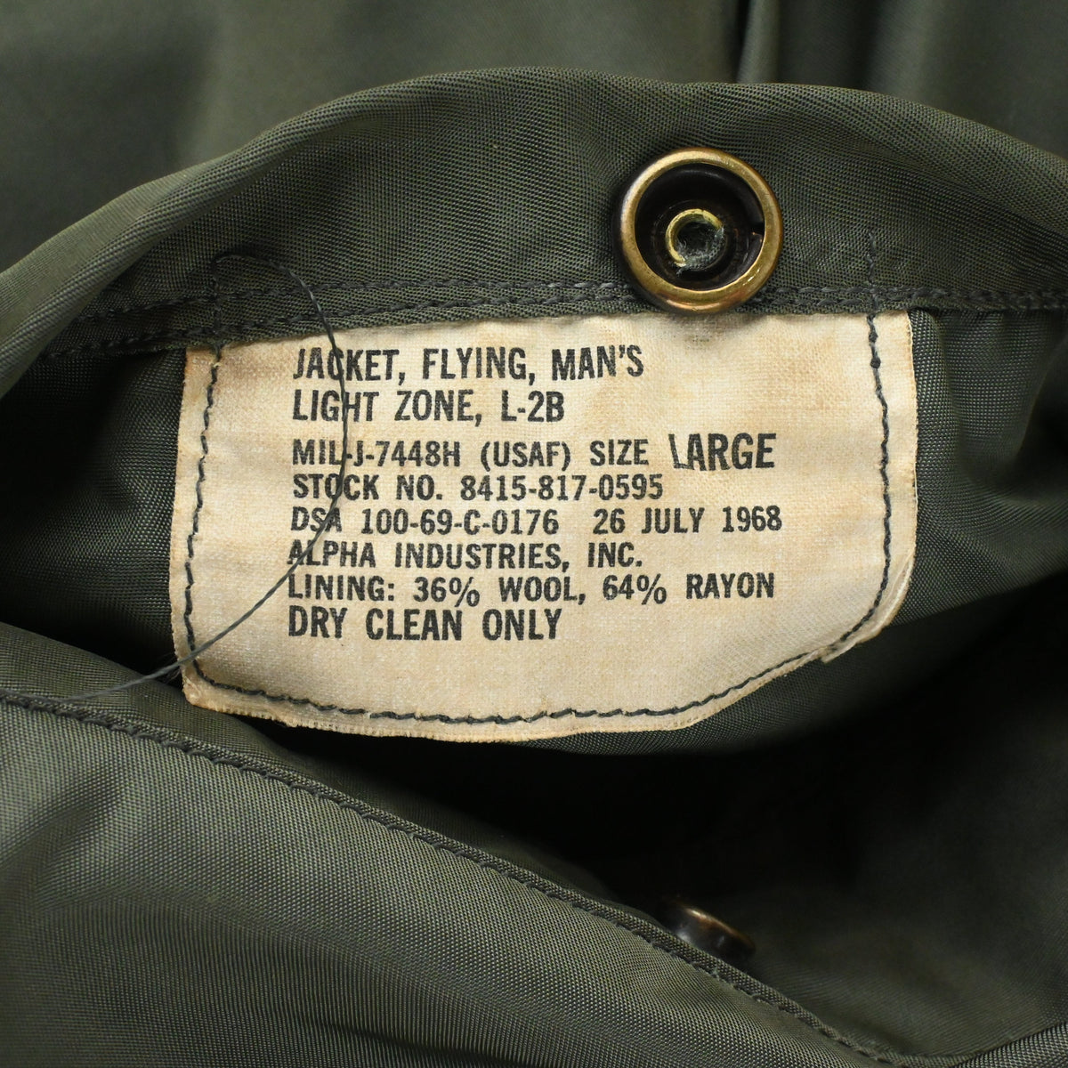 '68 U.S.A.F. L-2B MIL-J-7448H SIZE LARGE