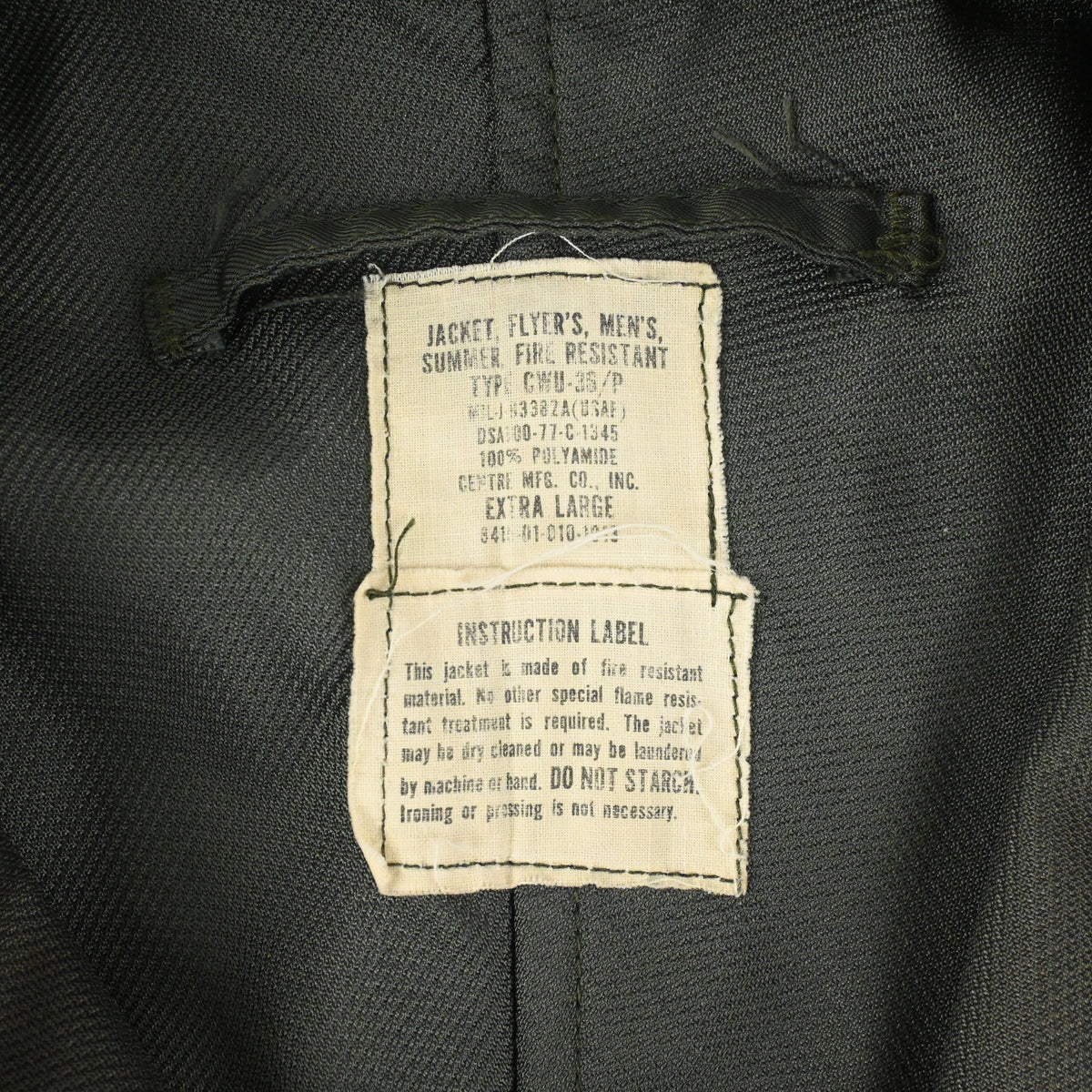 '77 U.S.A.F. CWU-36/P MIL-J-83382A SIZE EXTRA LARGE
