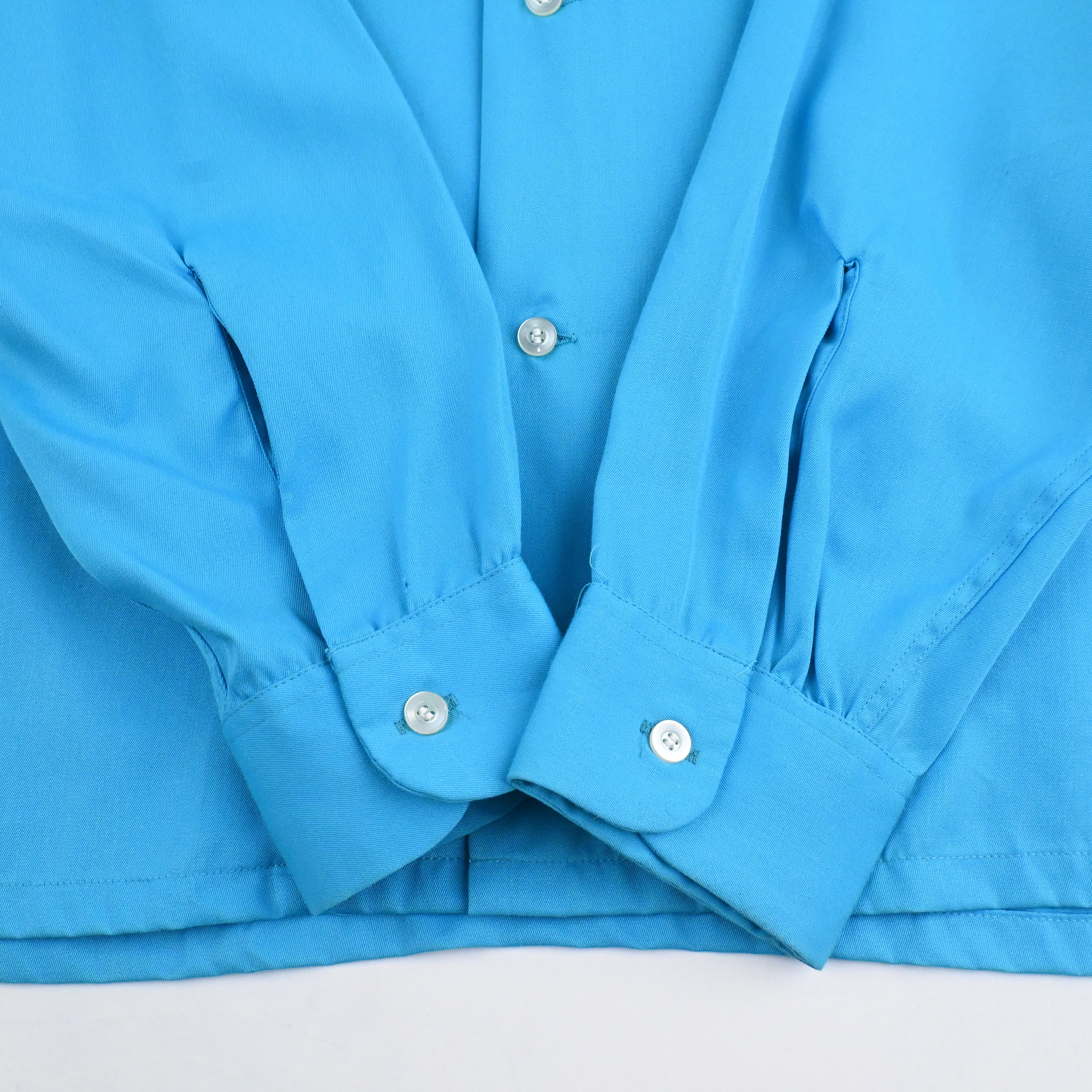 50’s~ PENNEY’S TOWNCRAFT RAYON GAB LOOP COLLAR SHIRT SIZE M NON WASH