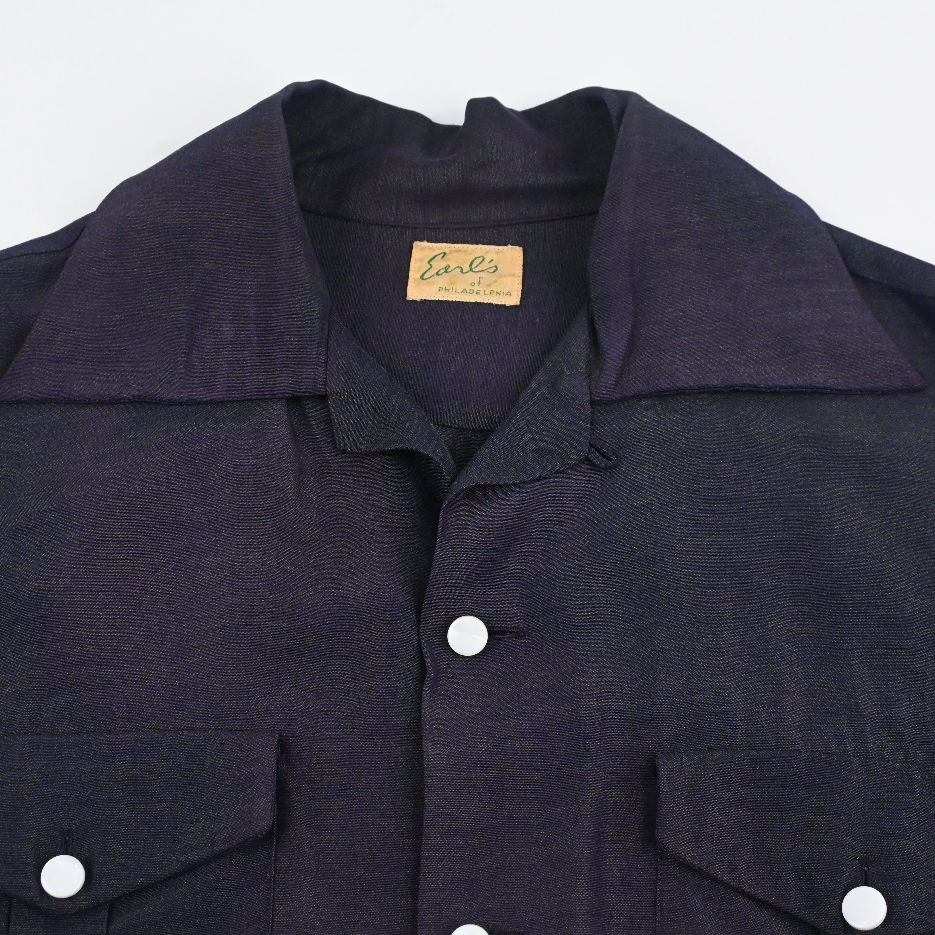 50’s Sorl’s of PHILADELPHIA LOOP COLLAR SHIRT SIZE M