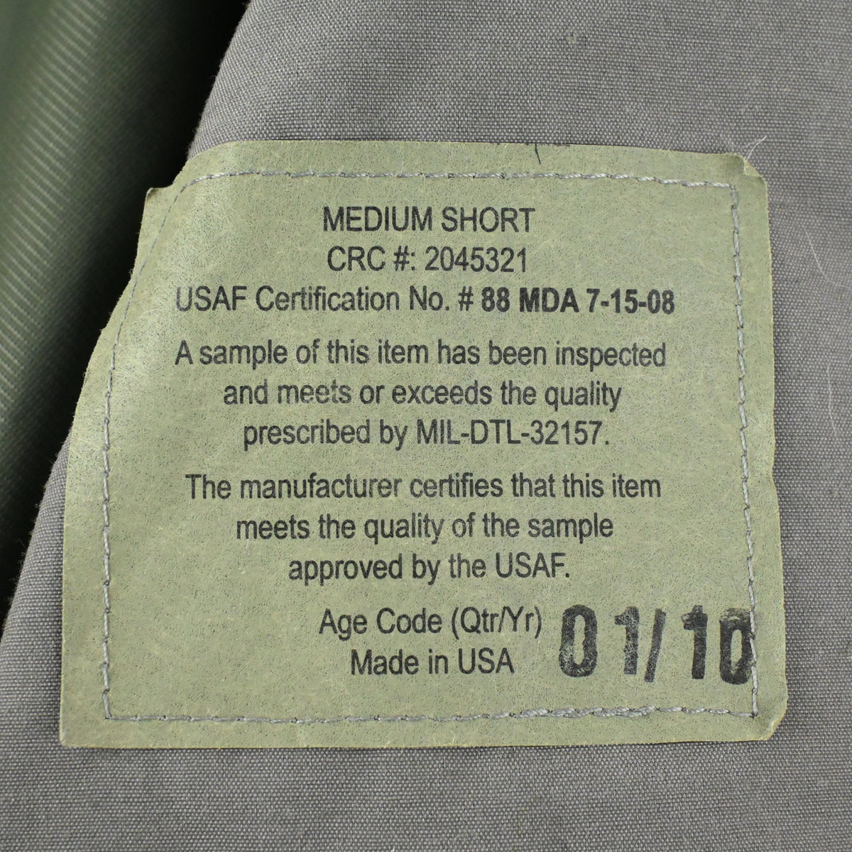 '08 U.S.A.F. APECS GORE-TEX PARKA SIZE MEDIUM-SHORT