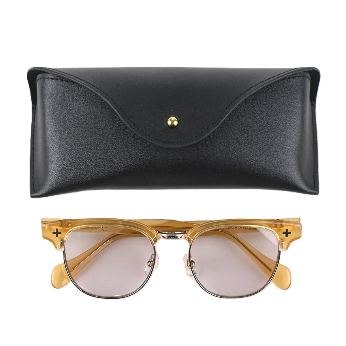 FLAME: Champagne Gold×Gold LENSES:Smoke Foremost Garments Flip up Glasses