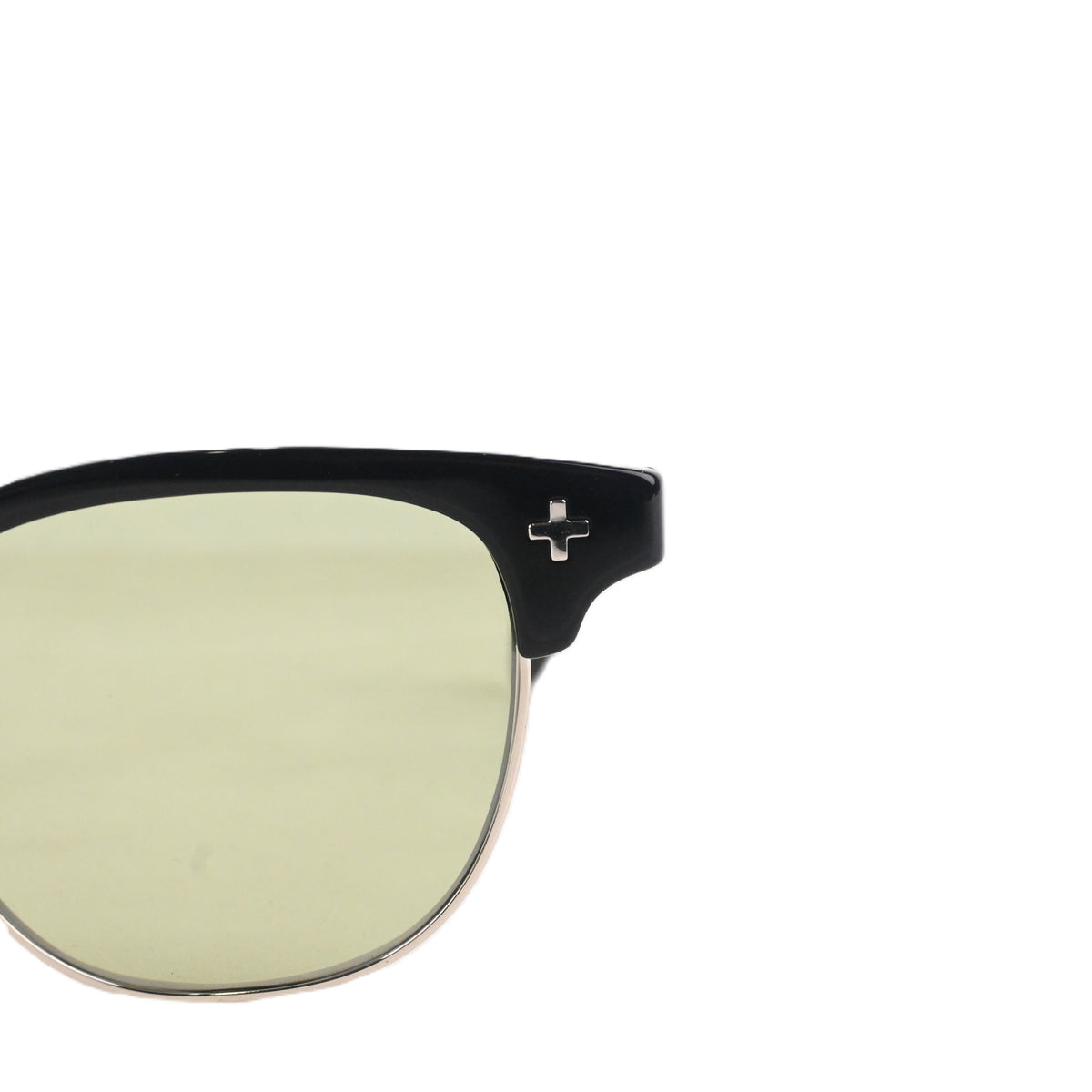 FLAME:Black×Silver LENSES:Olive Foremost Garments Flip up Glasses