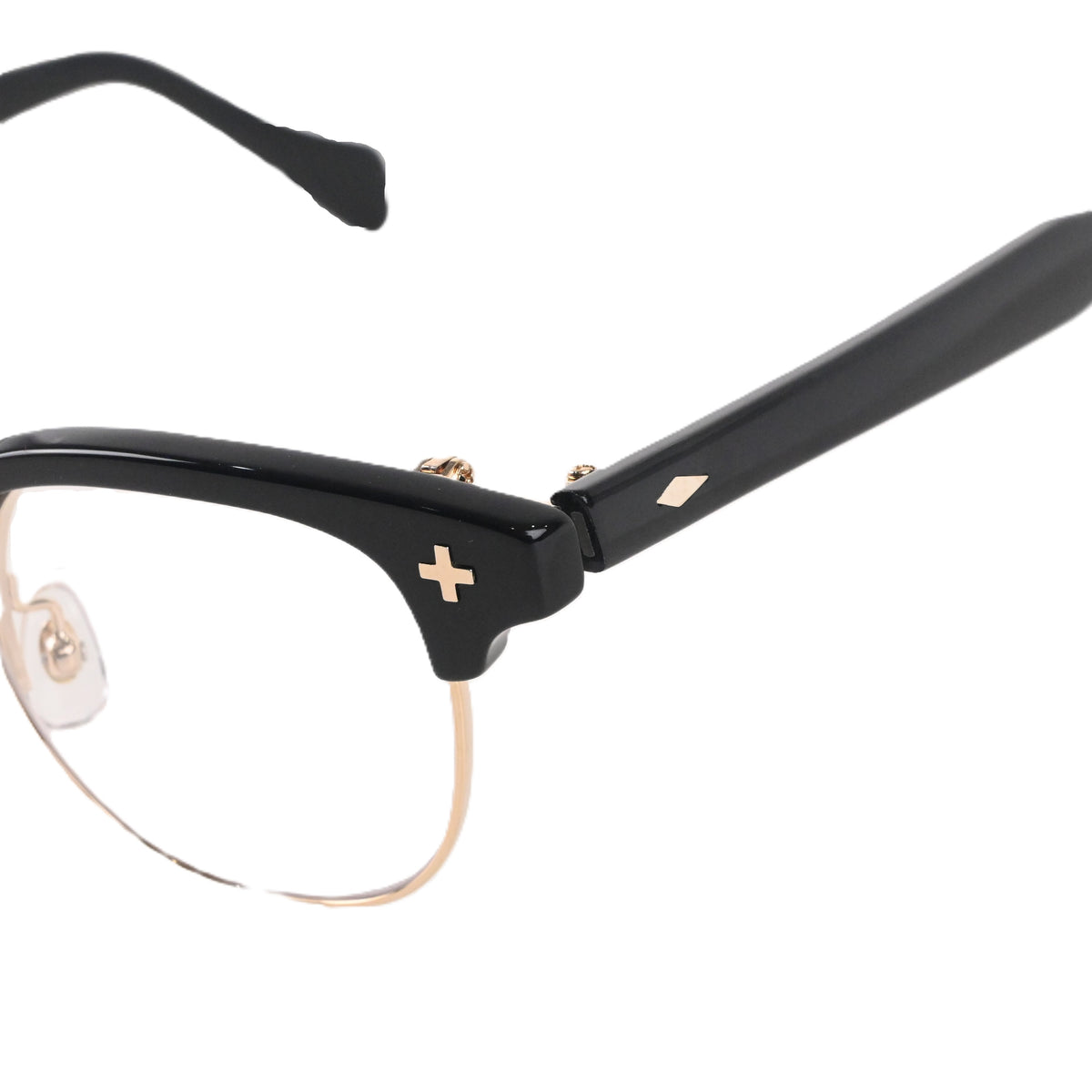 FLAME: Black×Gold LENSES:Clear Foremost Garments Flip up Glasses