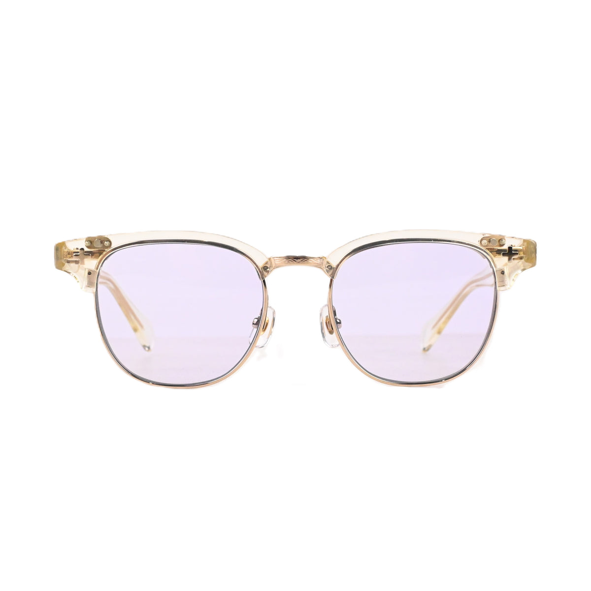 FLAME: Clear×Gold LENSES:Smoke Foremost Garments Flip up Glasses