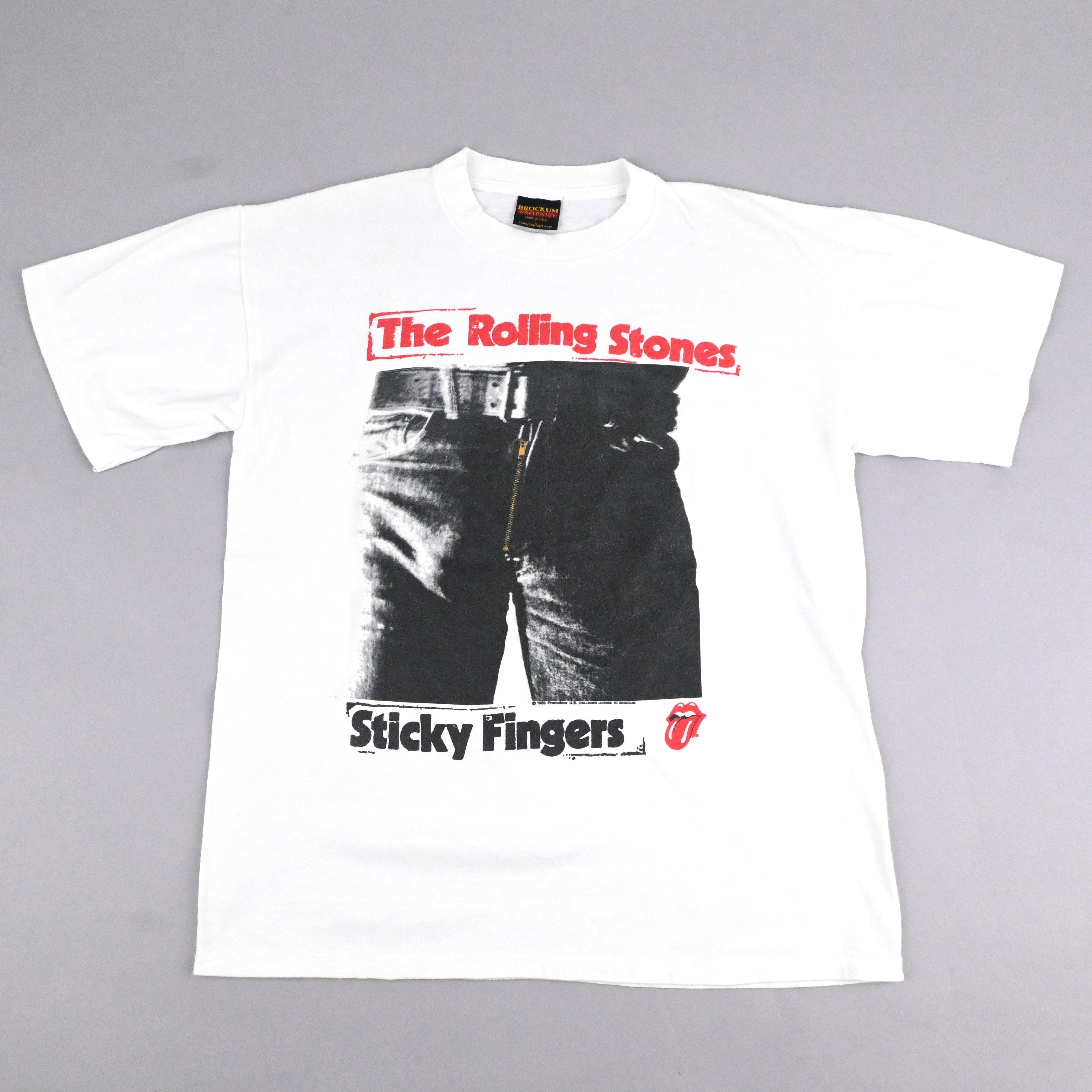89© THE ROLLING STONES "STICKY FINGERS" T-SHIRT SIZE L