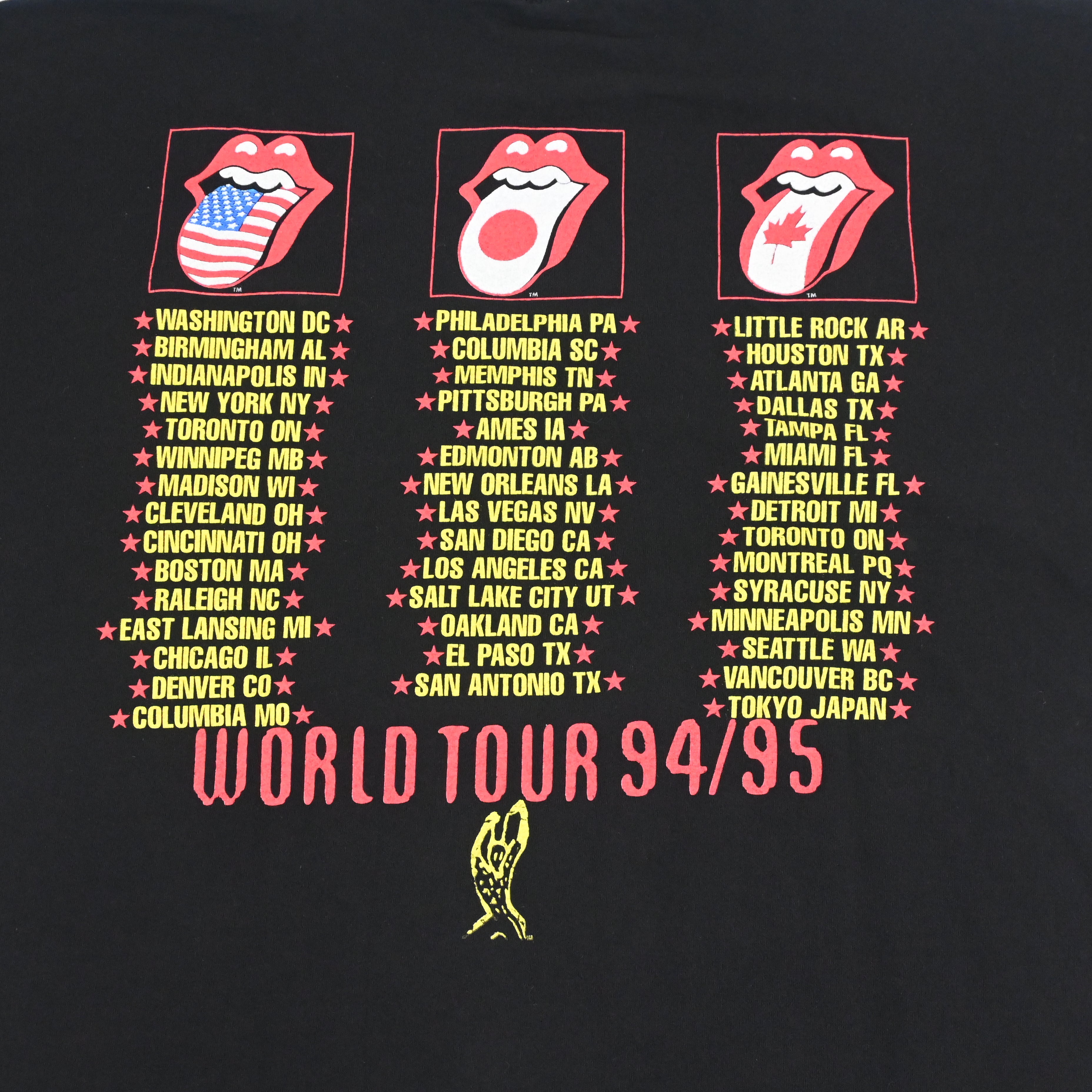 94© THE ROLLING STONES "Voodoo Lounge” T-SHIRT SIZE XL