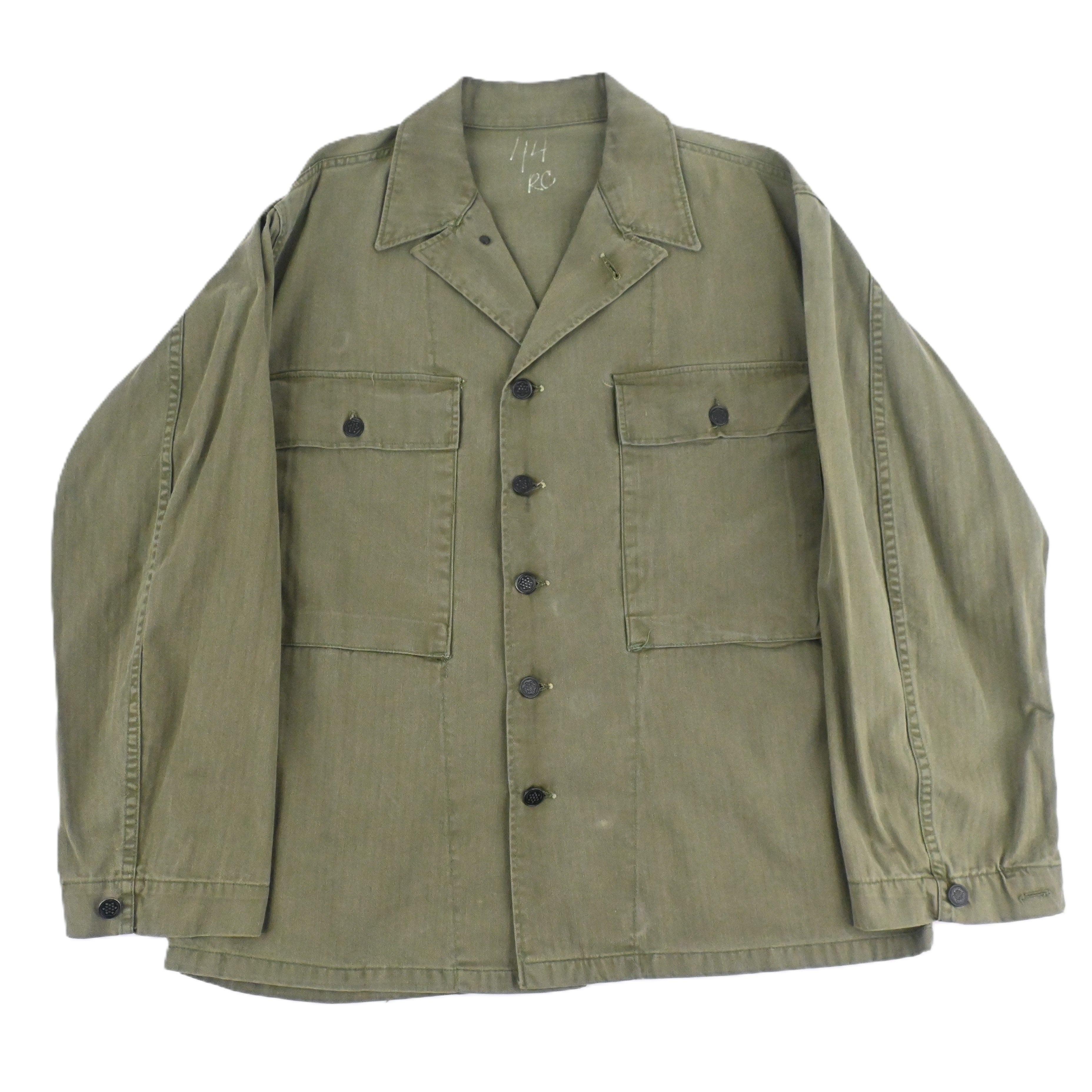 40's US ARMY M-43 UTILITY JACKET HBT SIZE 44