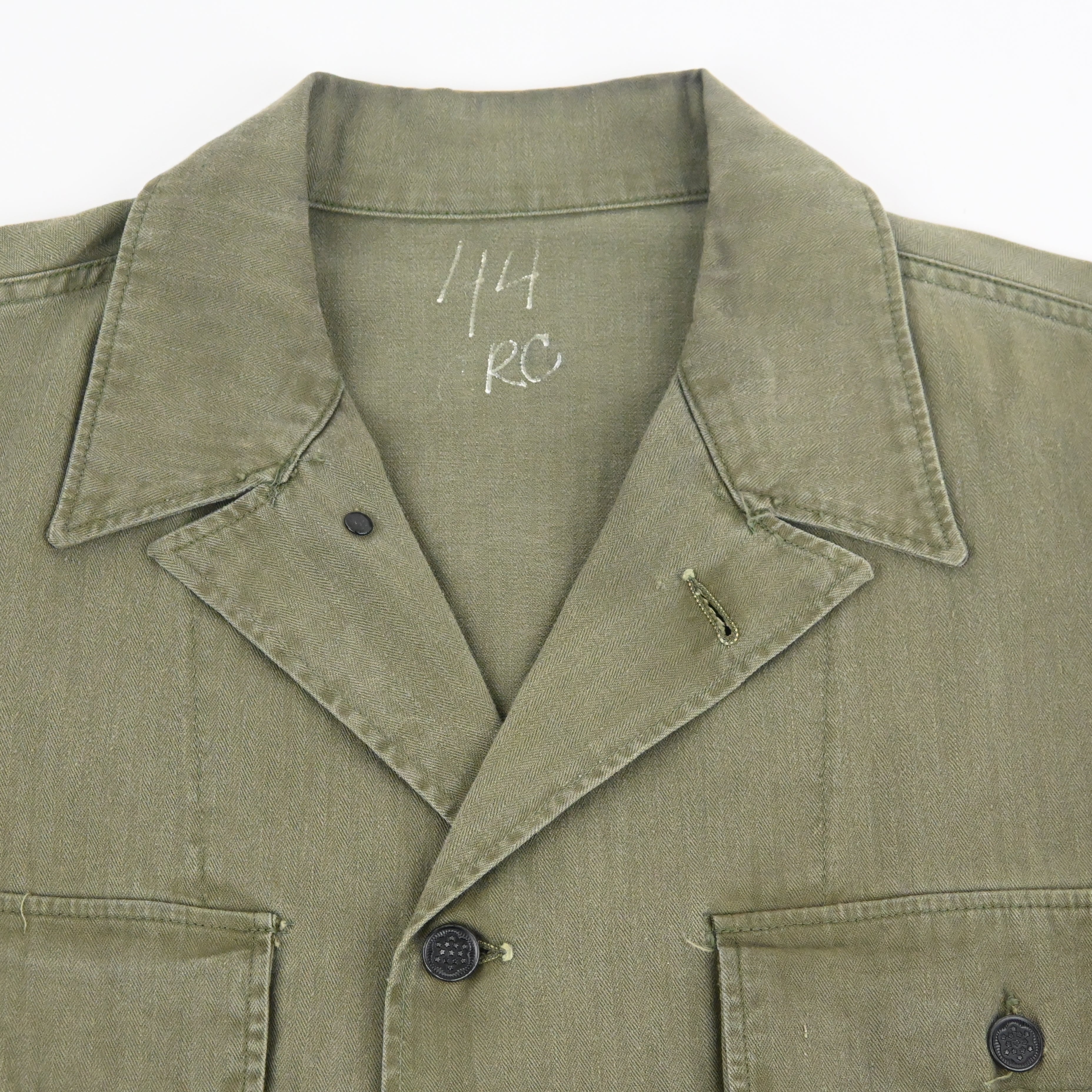 40's US ARMY M-43 UTILITY JACKET HBT SIZE 44
