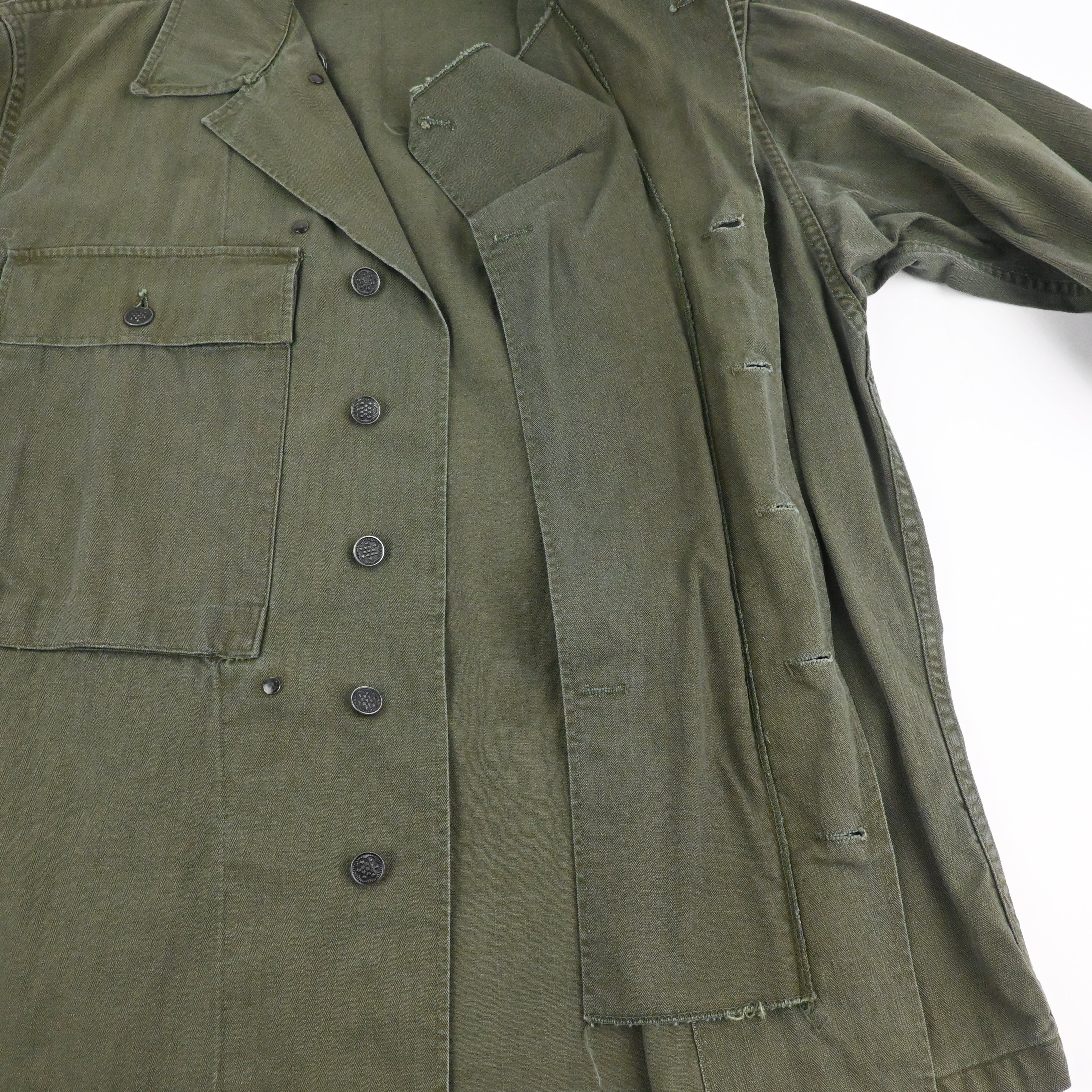 40's US ARMY M-43 UTILITY JACKET HBT SIZE 38~40