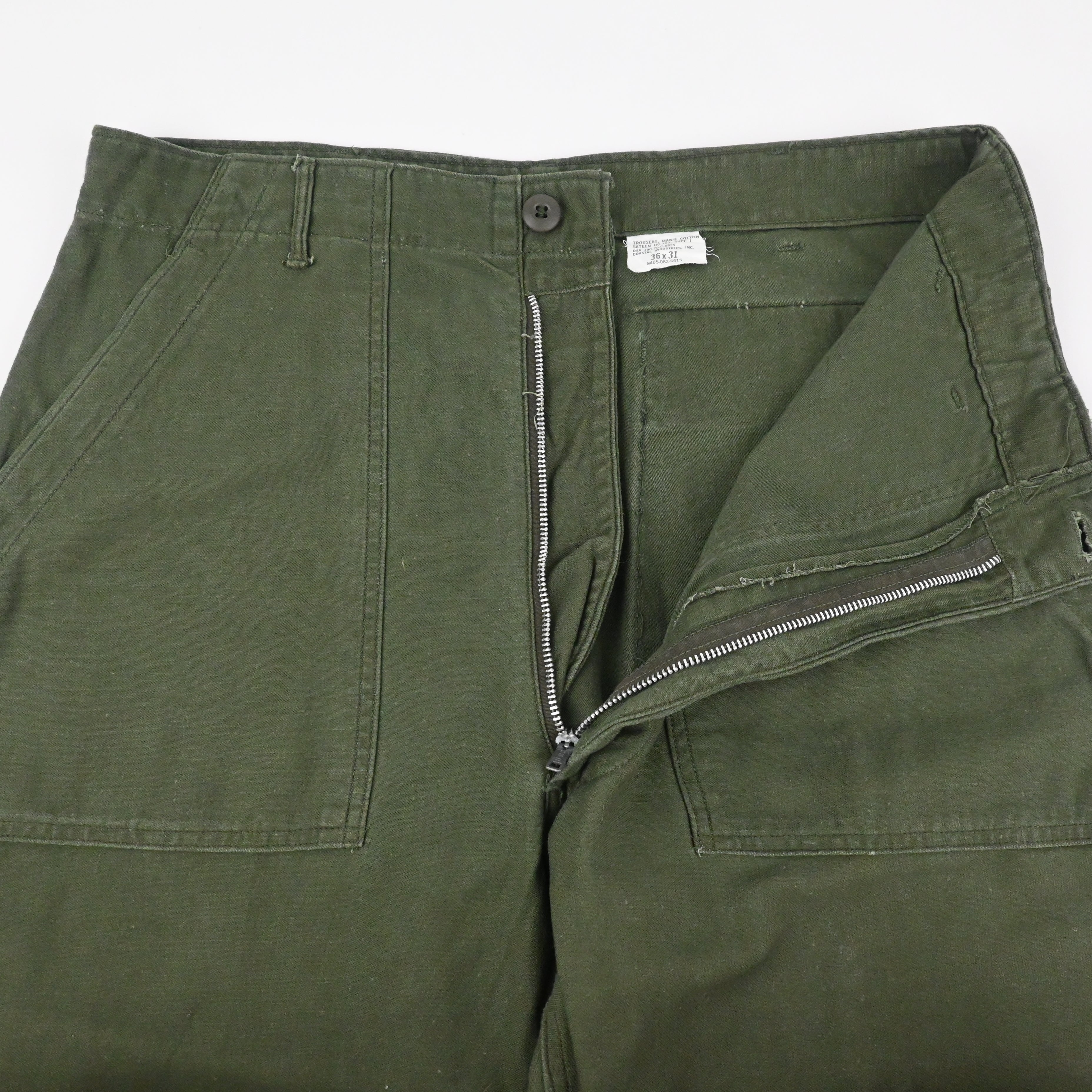 '70 SATEEN FATIGUE PANTS W35 L31