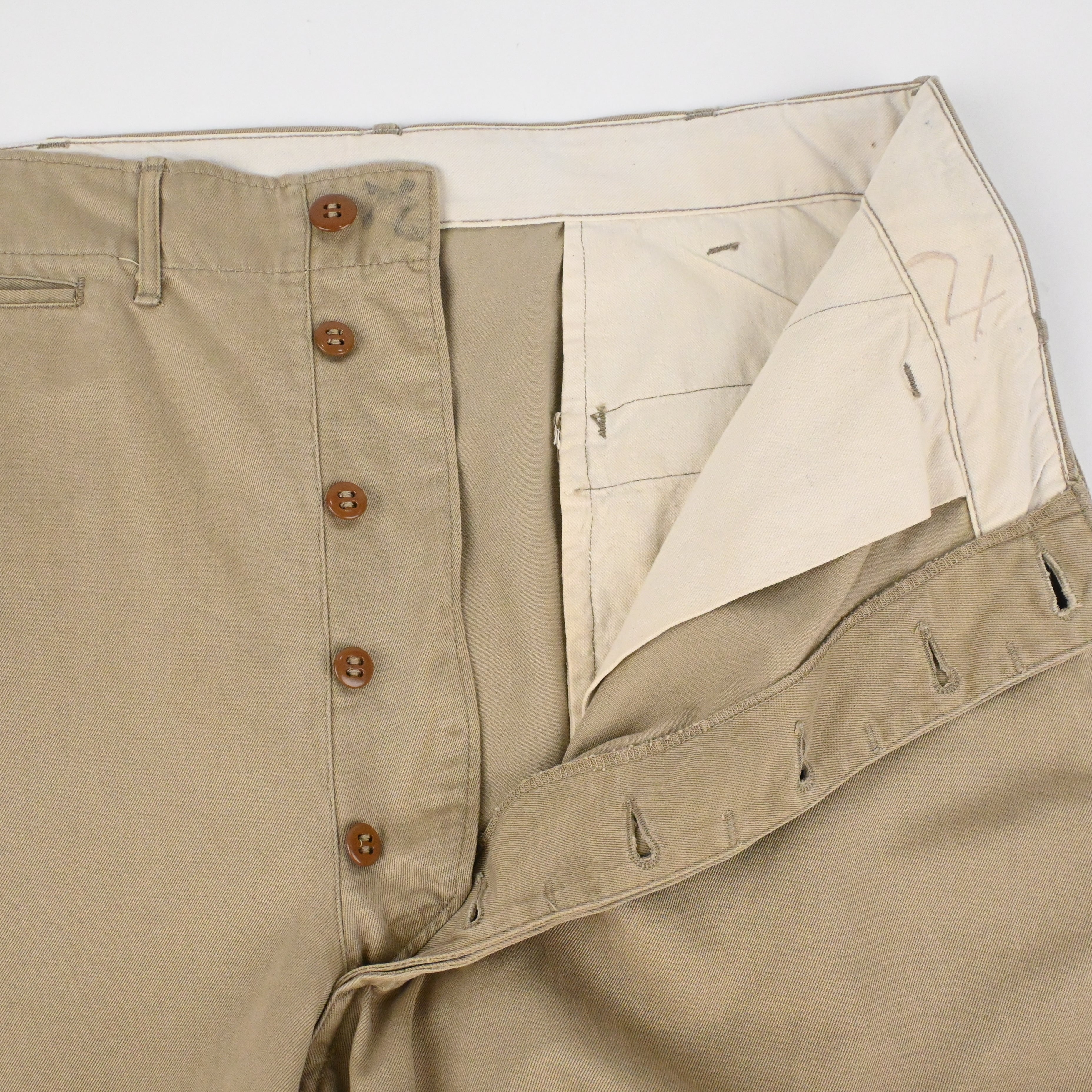 40's US ARMY 45KHAKI CHINO TROUSERS W33 L34