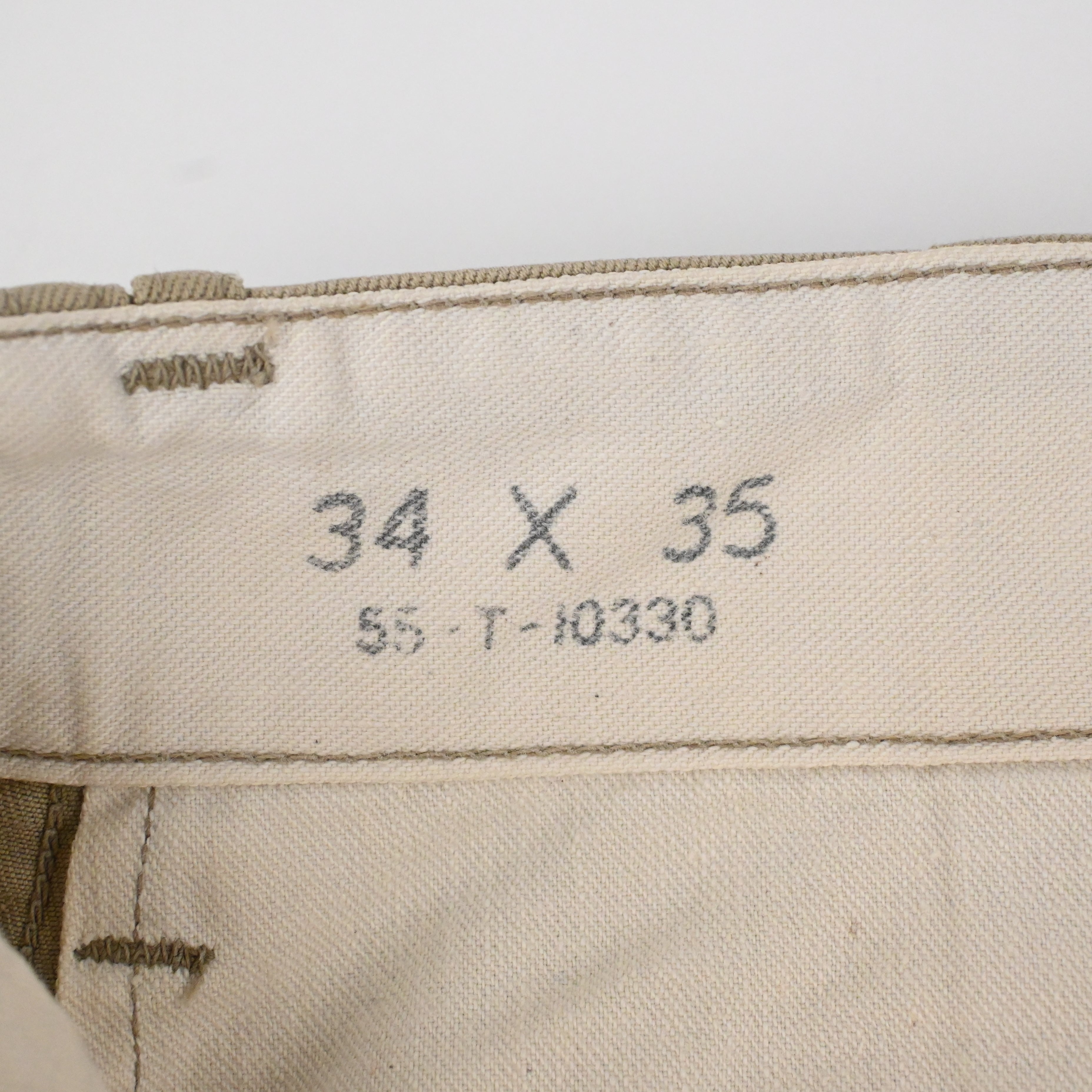 40's US ARMY 45KHAKI CHINO TROUSERS W33 L34