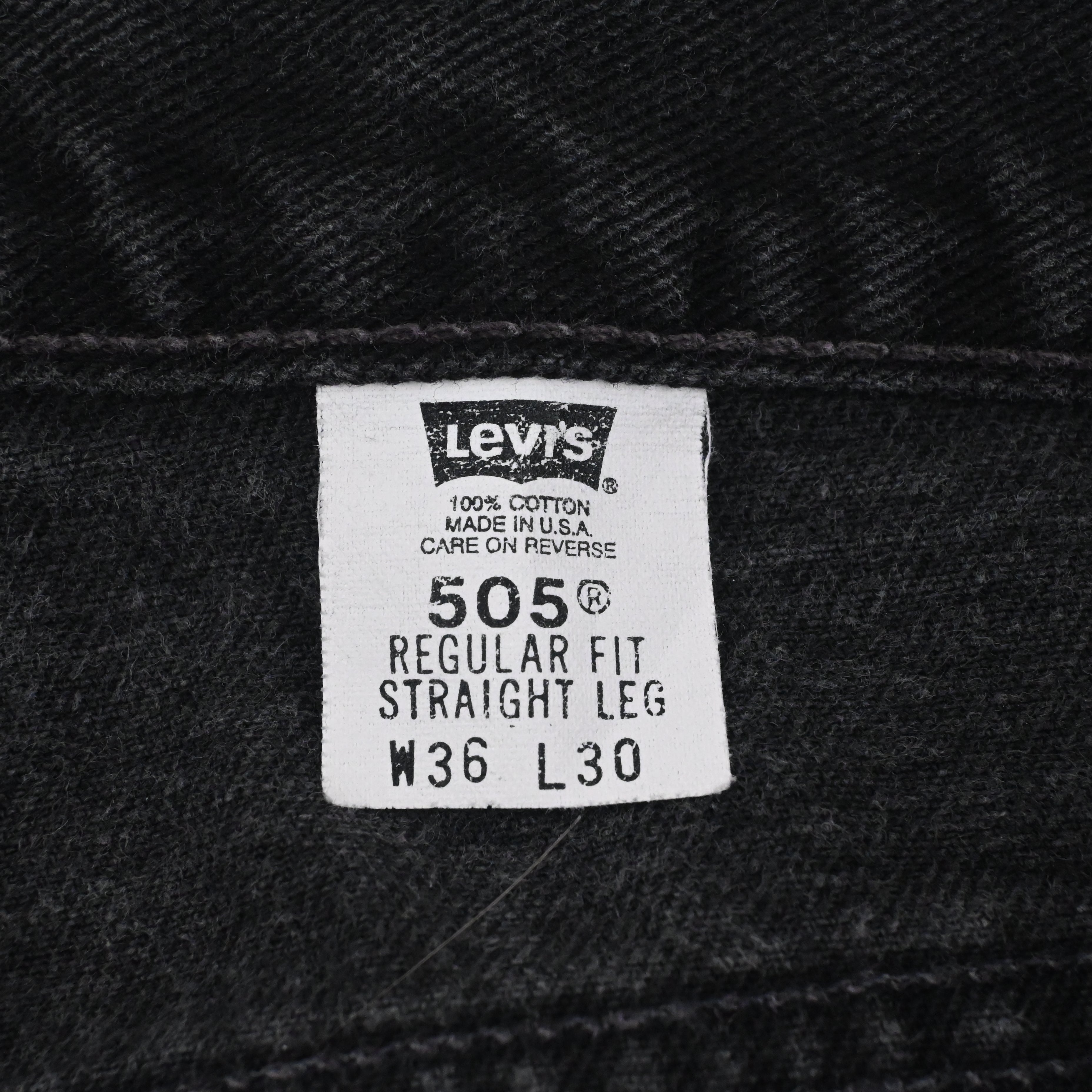 '02 Levi's 505-0260 Black Size W35 L30