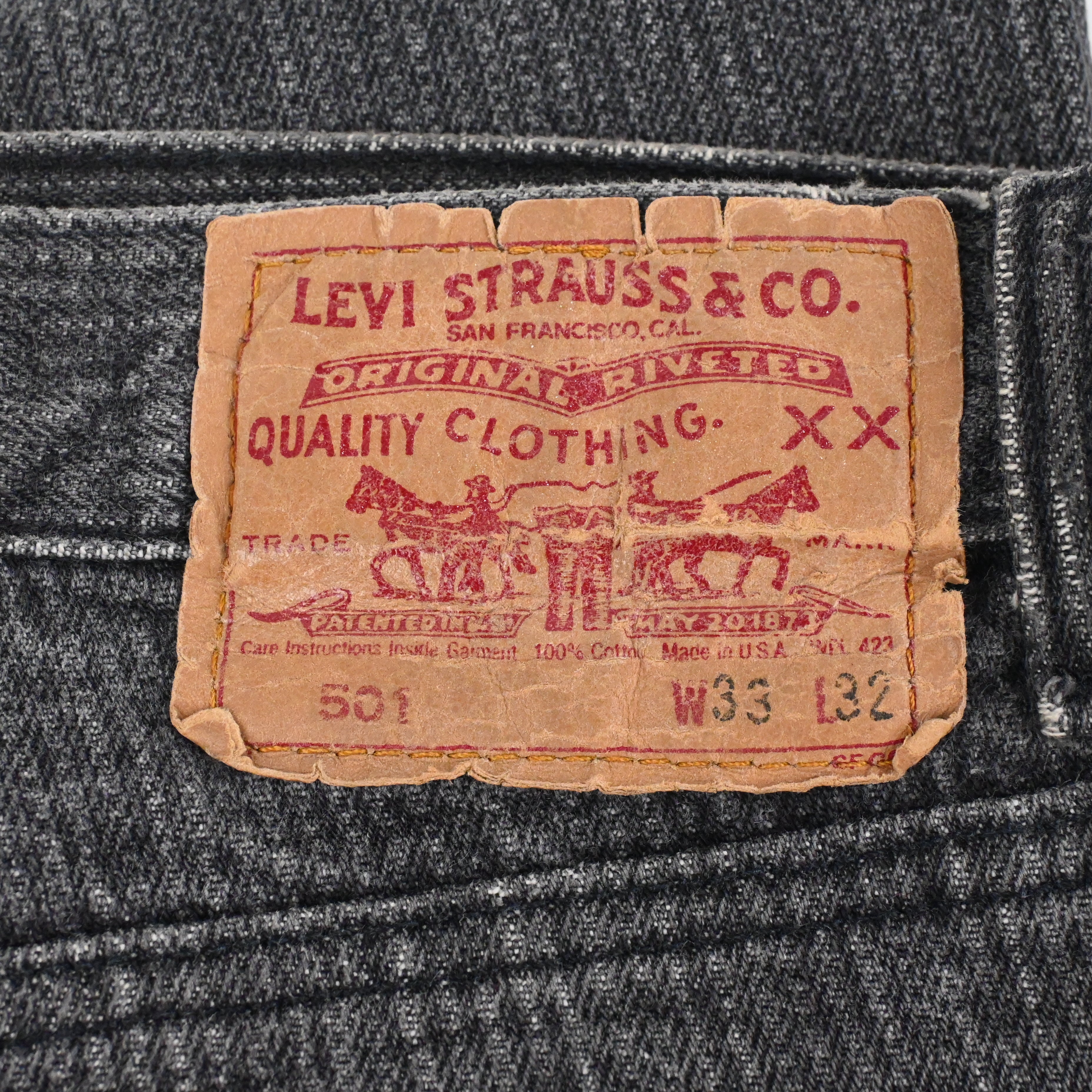 ’90 Levi's 501-0119 Black Stripe Size W33L32