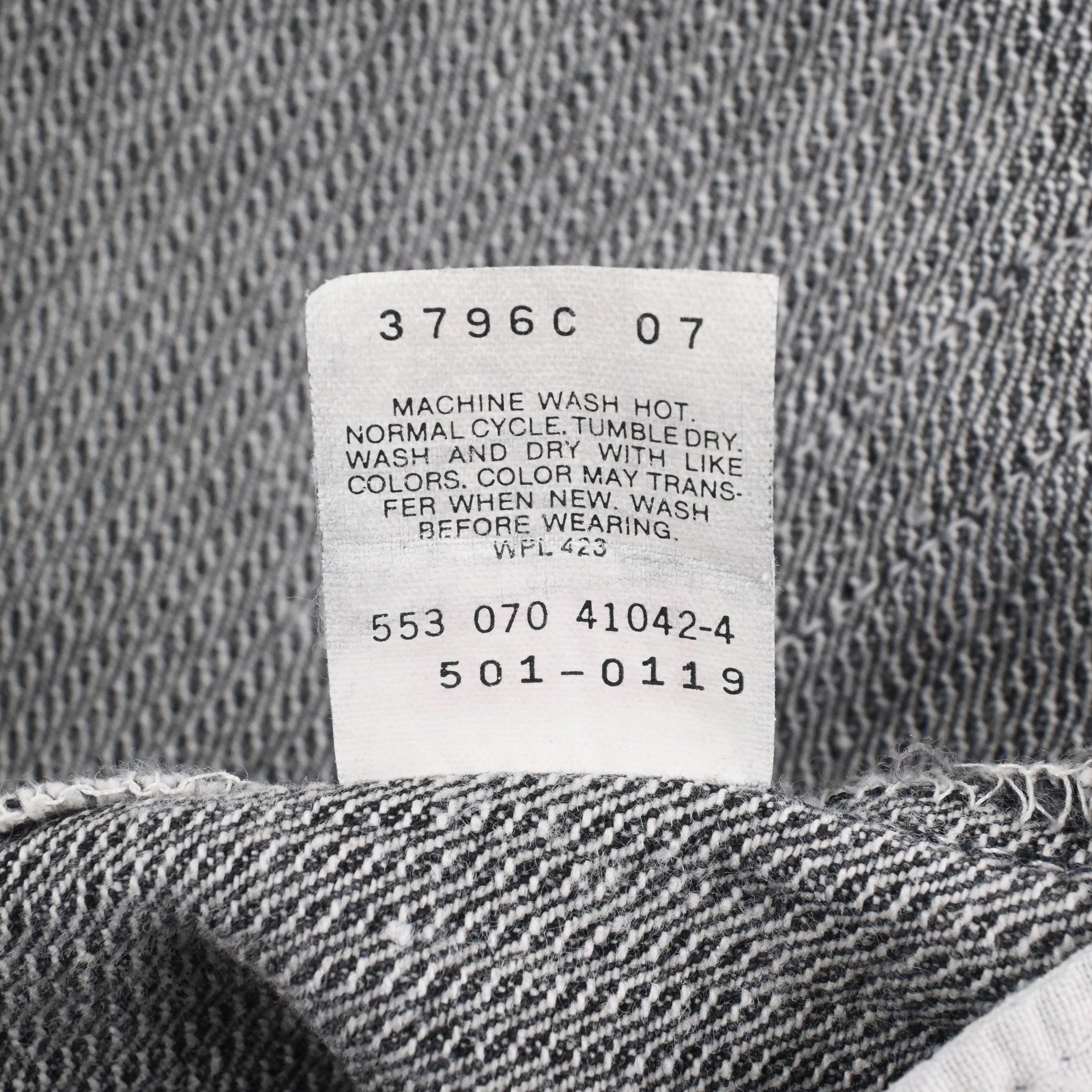 ’90 Levi's 501-0119 Black Stripe Size W33L32
