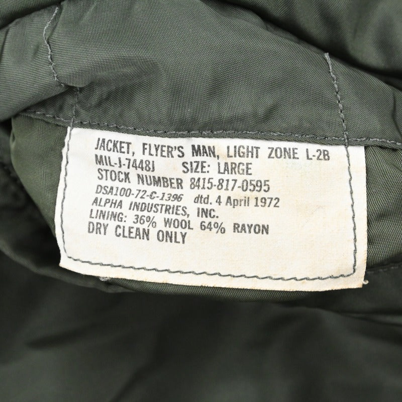 72y' U.S.A.F. L-2B SIZE L MIL-J-7448J
