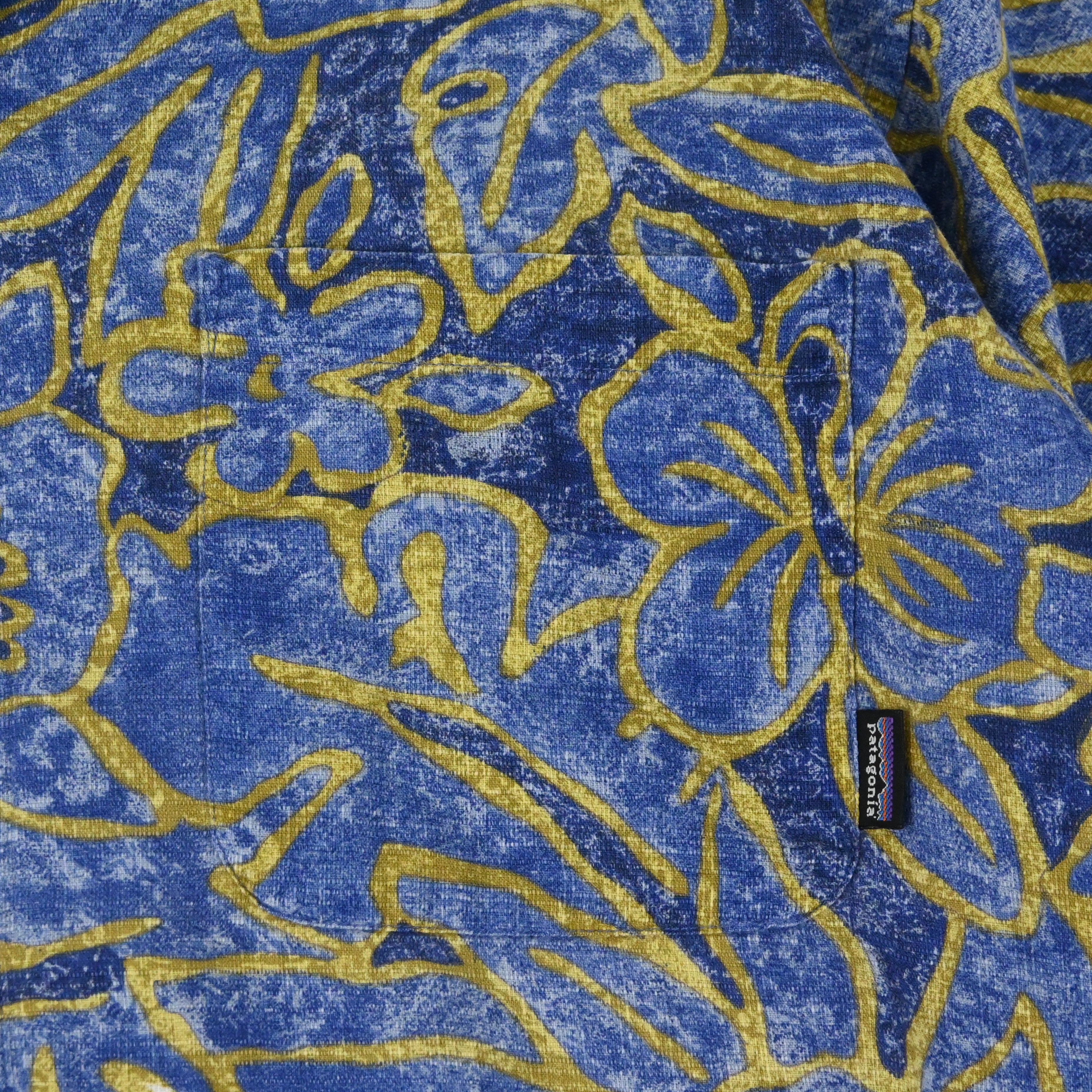 ’99 Patagonia A/C shirt flora ture blue size M