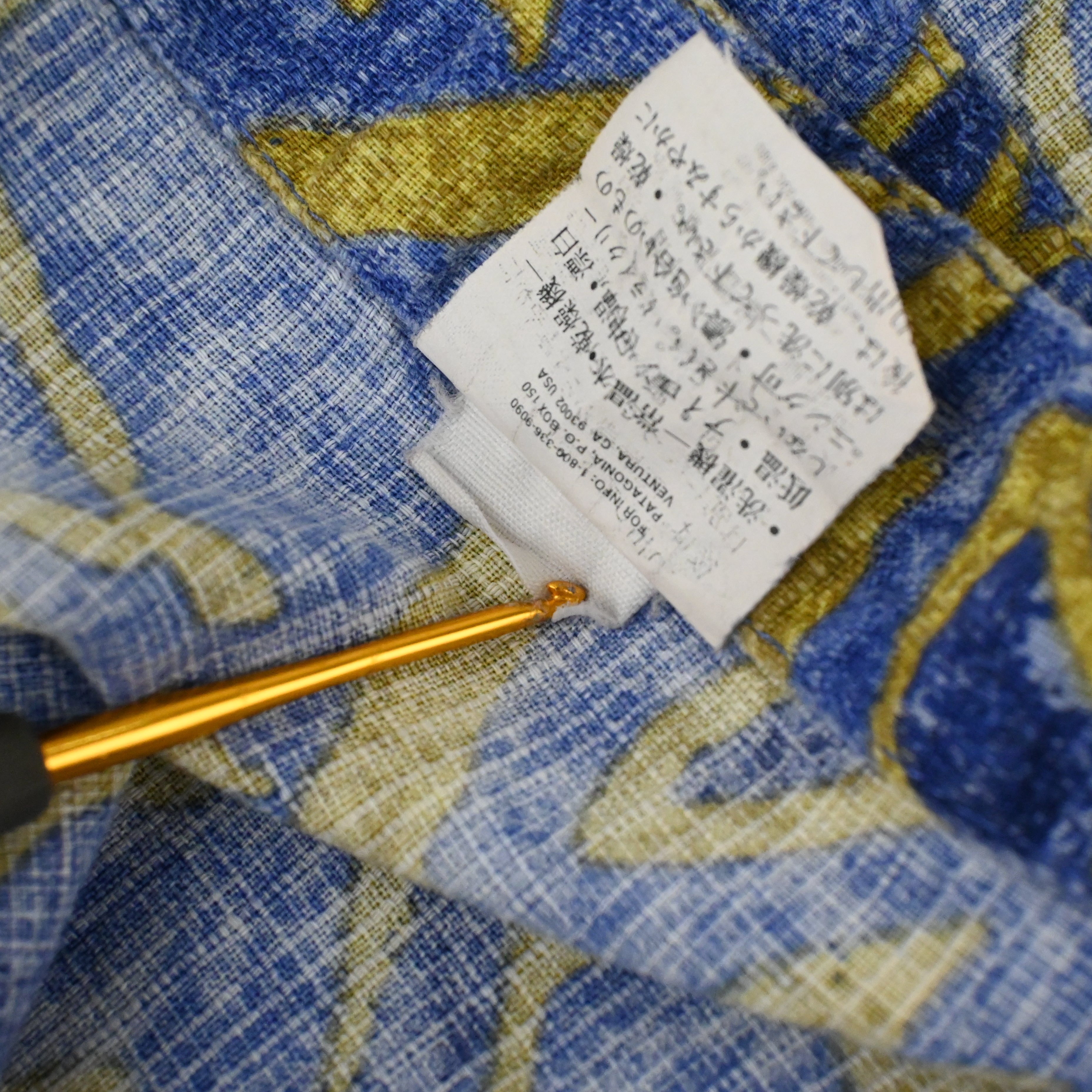 ’99 Patagonia A/C shirt flora ture blue size M