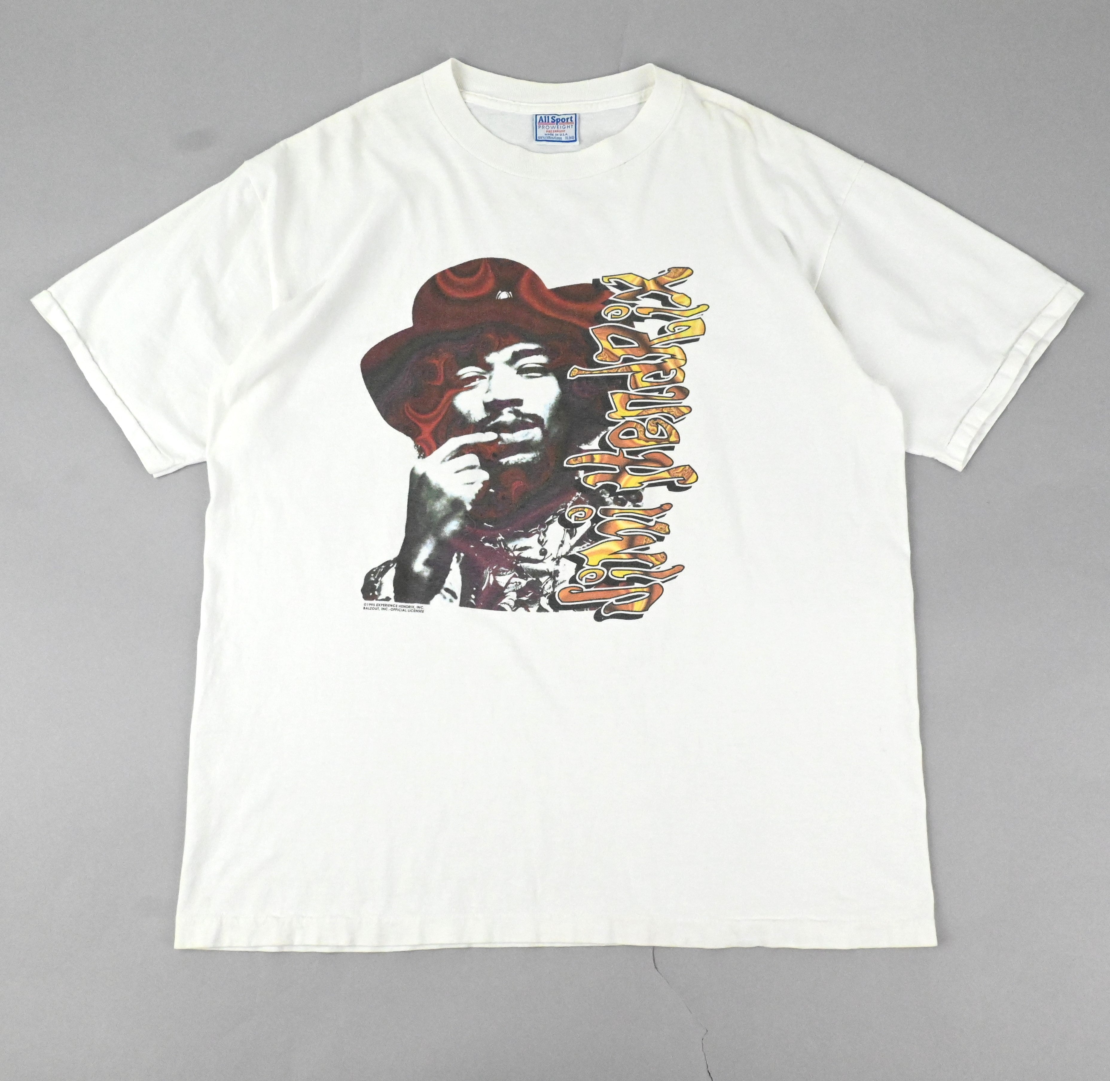95© JIMI HENDRIX BALZOUT PRINTED T-SHIRT SIZE XL