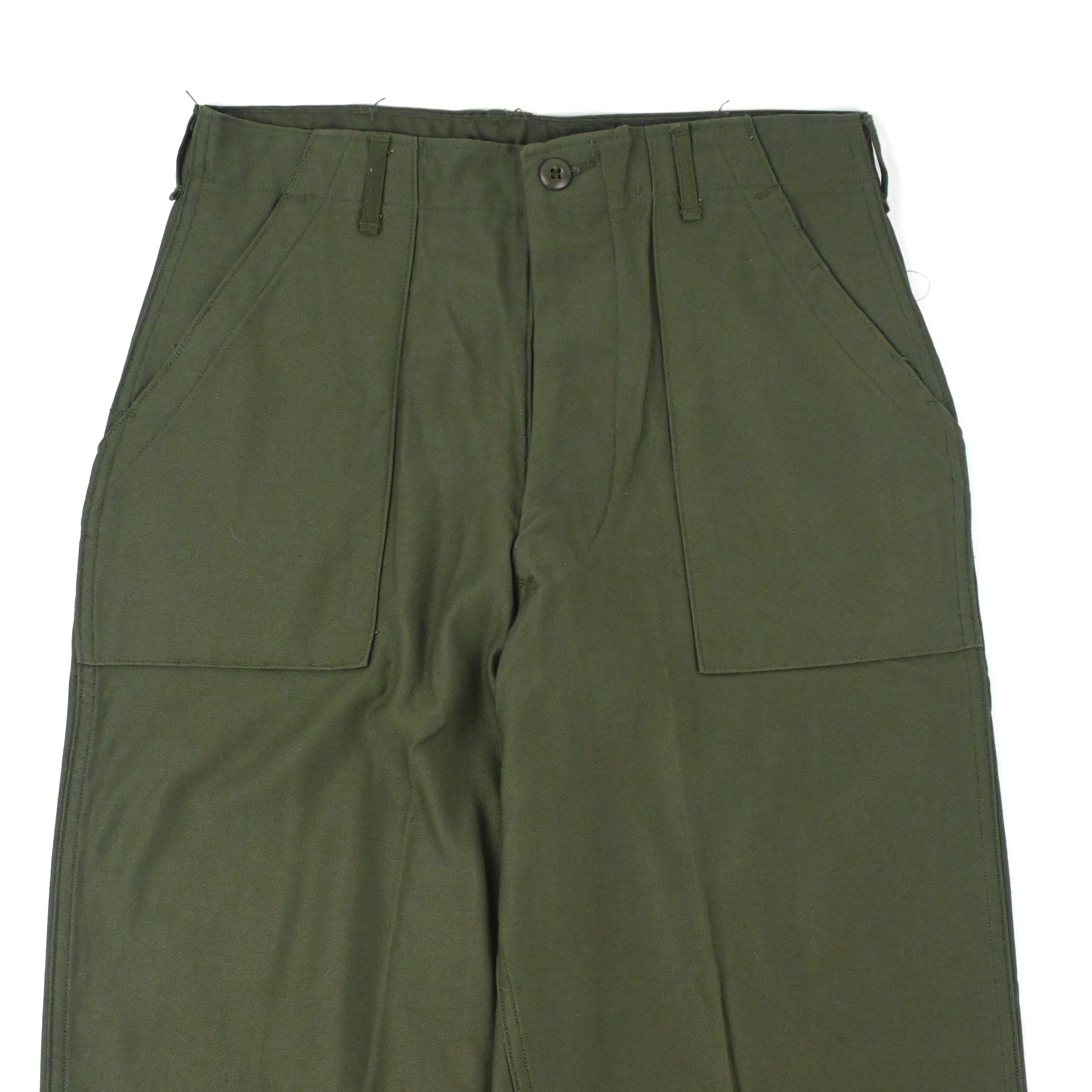 '75 SATEEN FATIGUE PANTS BUTTON FLY DEAD STOCK SIZE W32 L31