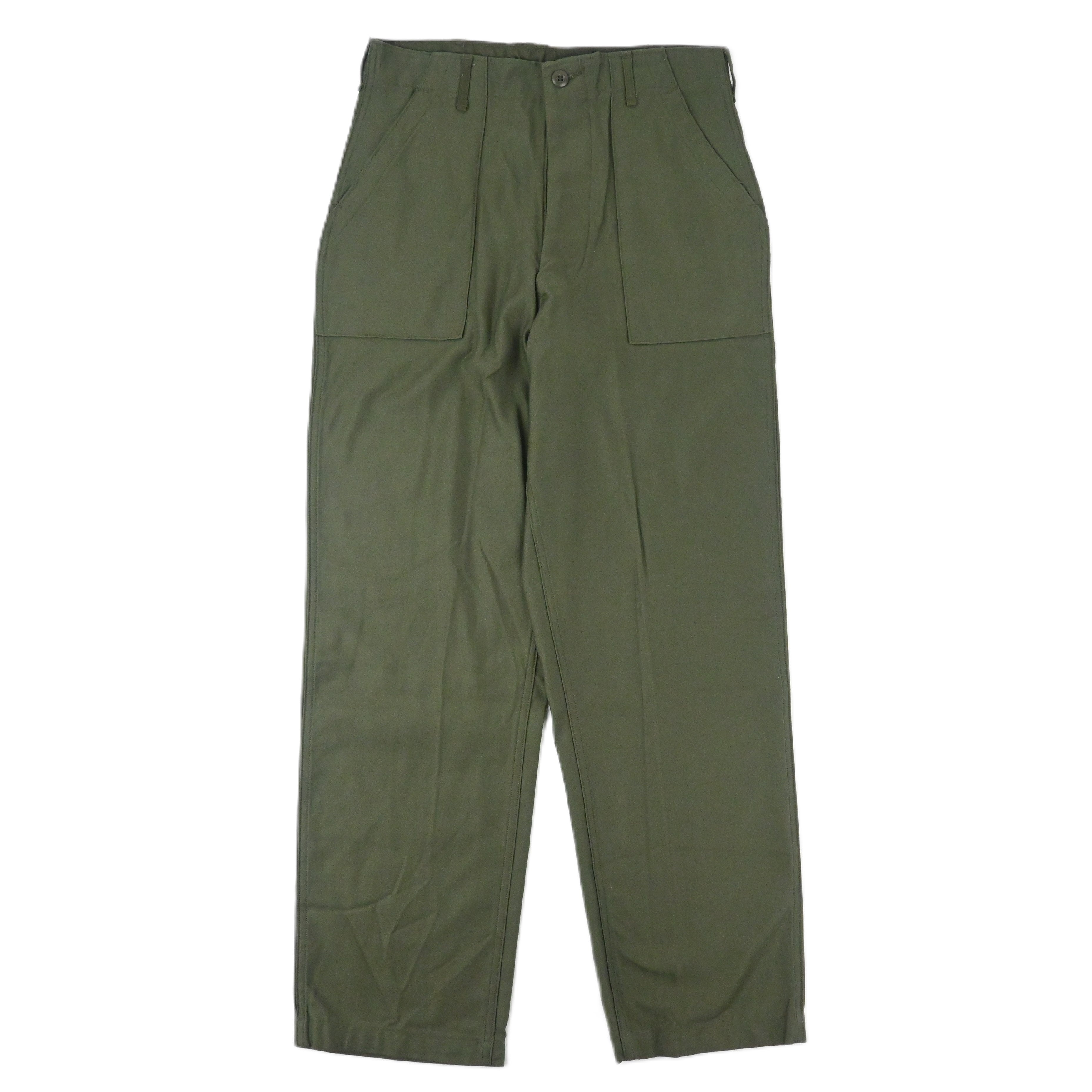 '75 SATEEN FATIGUE PANTS BUTTON FLY DEAD STOCK SIZE W32 L31