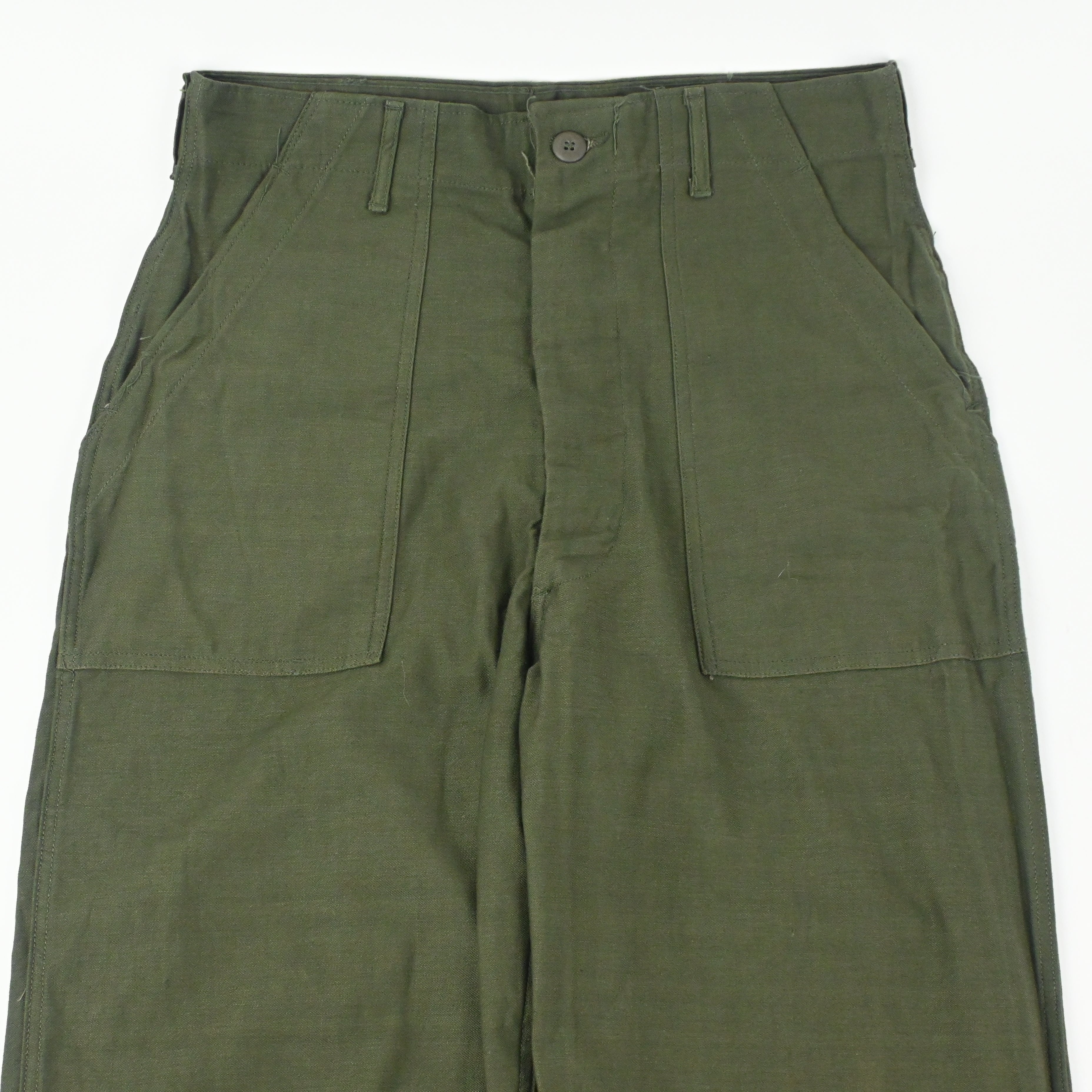 '72 SATEEN FATIGUE PANTS BUTTON FLY DEAD STOCK SIZE W32 L33
