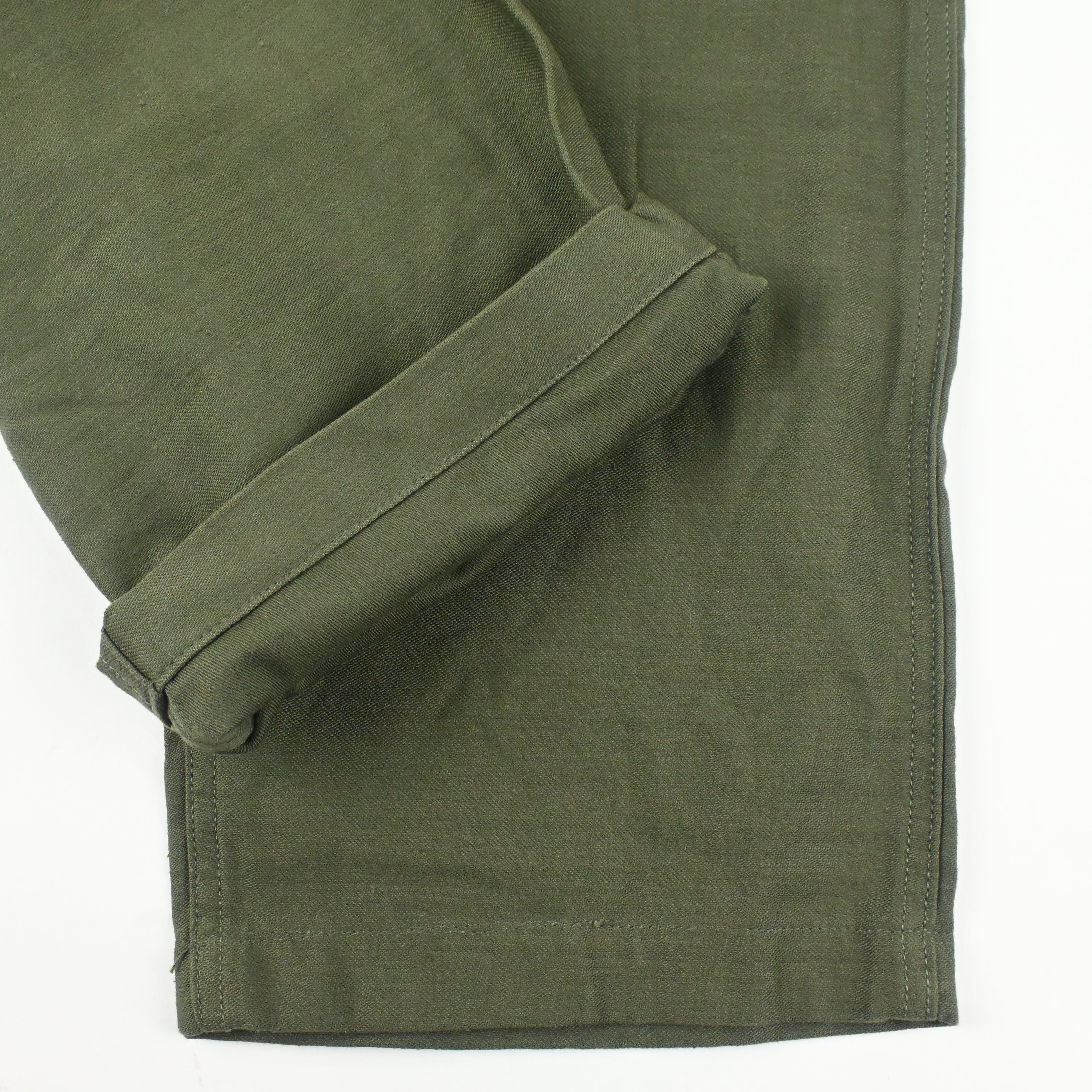 '72 SATEEN FATIGUE PANTS BUTTON FLY DEAD STOCK SIZE W32 L33