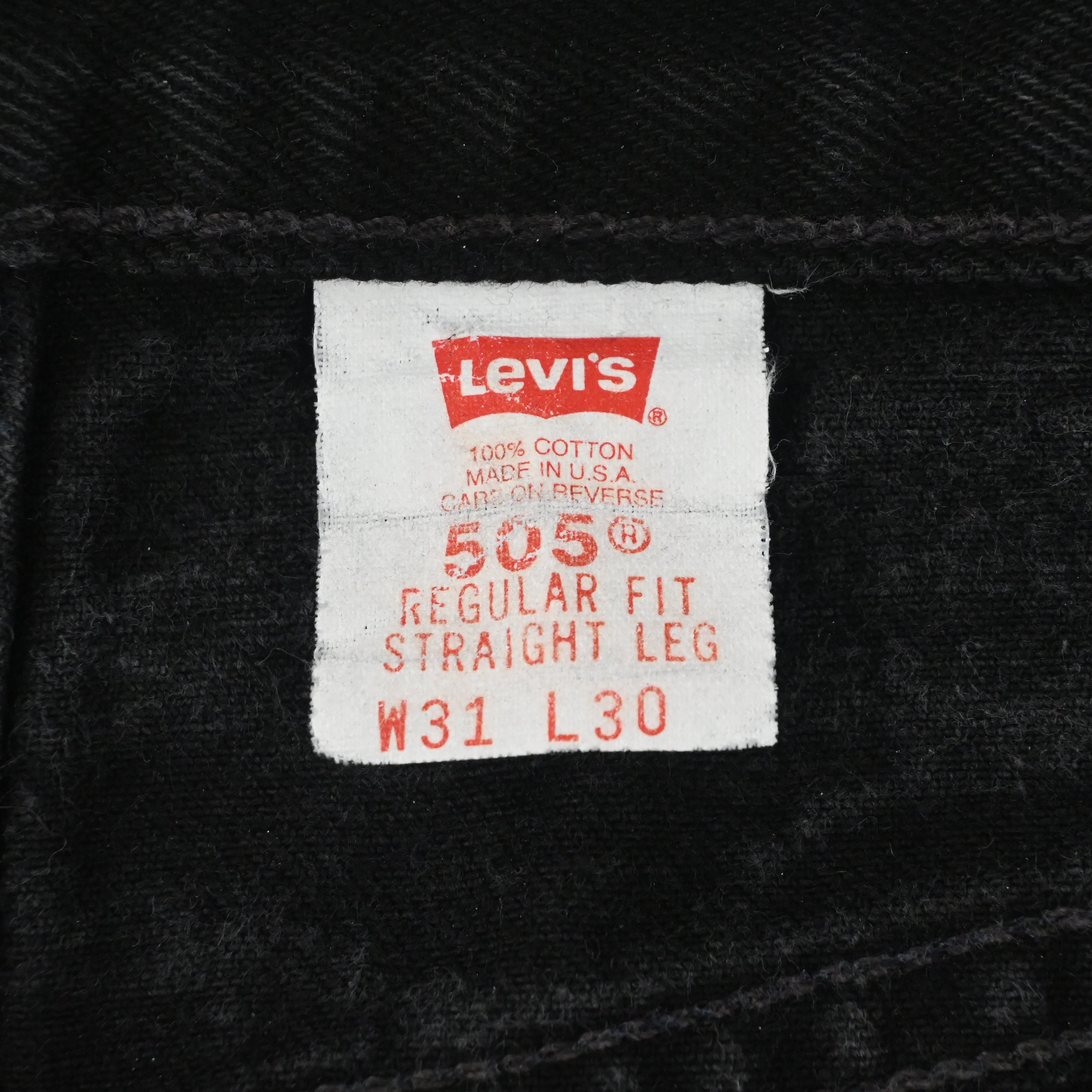 '99 LEVI'S 505-0260 SIZE W30 L29 BLACK