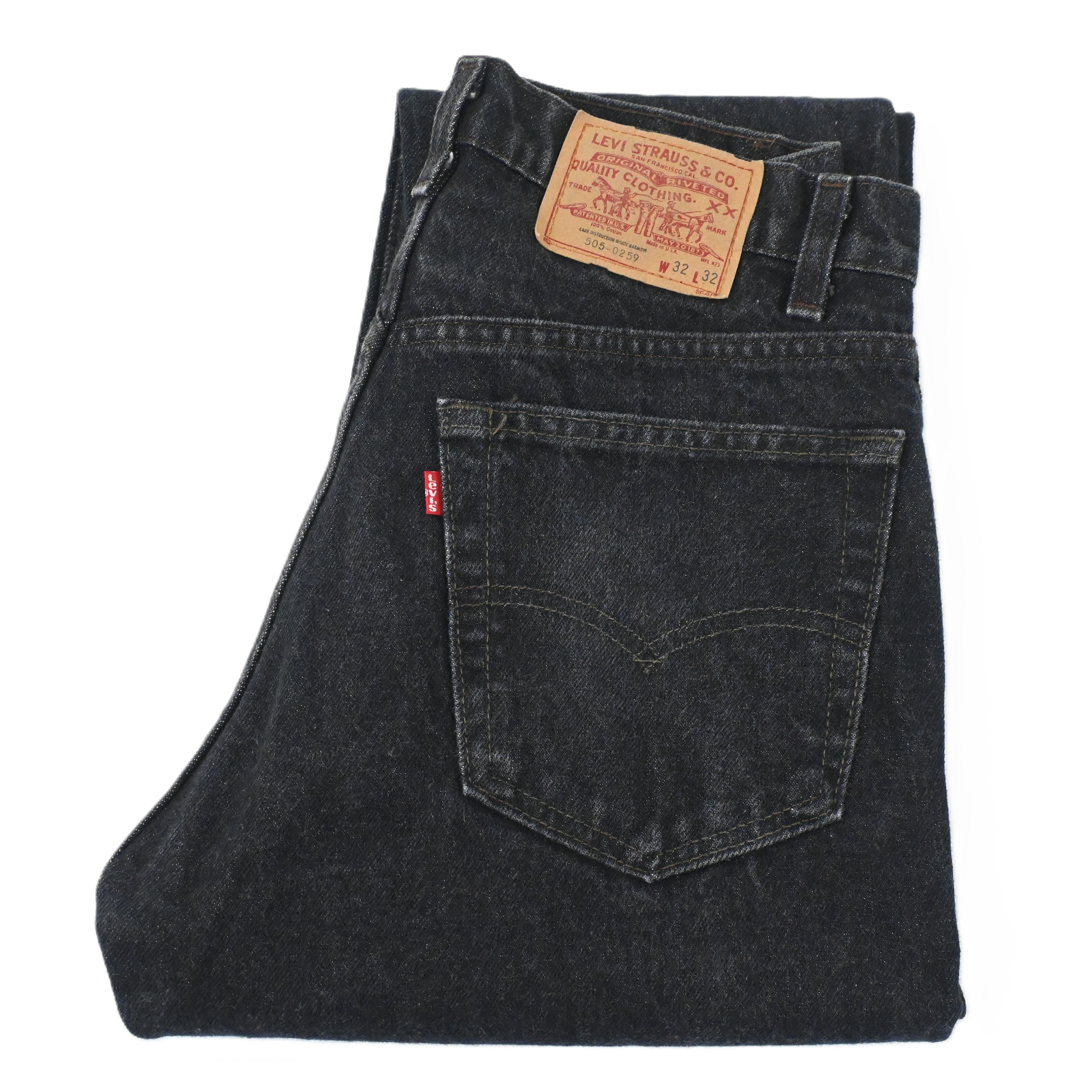 80's LEVI'S 505-0259 SIZE W31 L32 BLACK