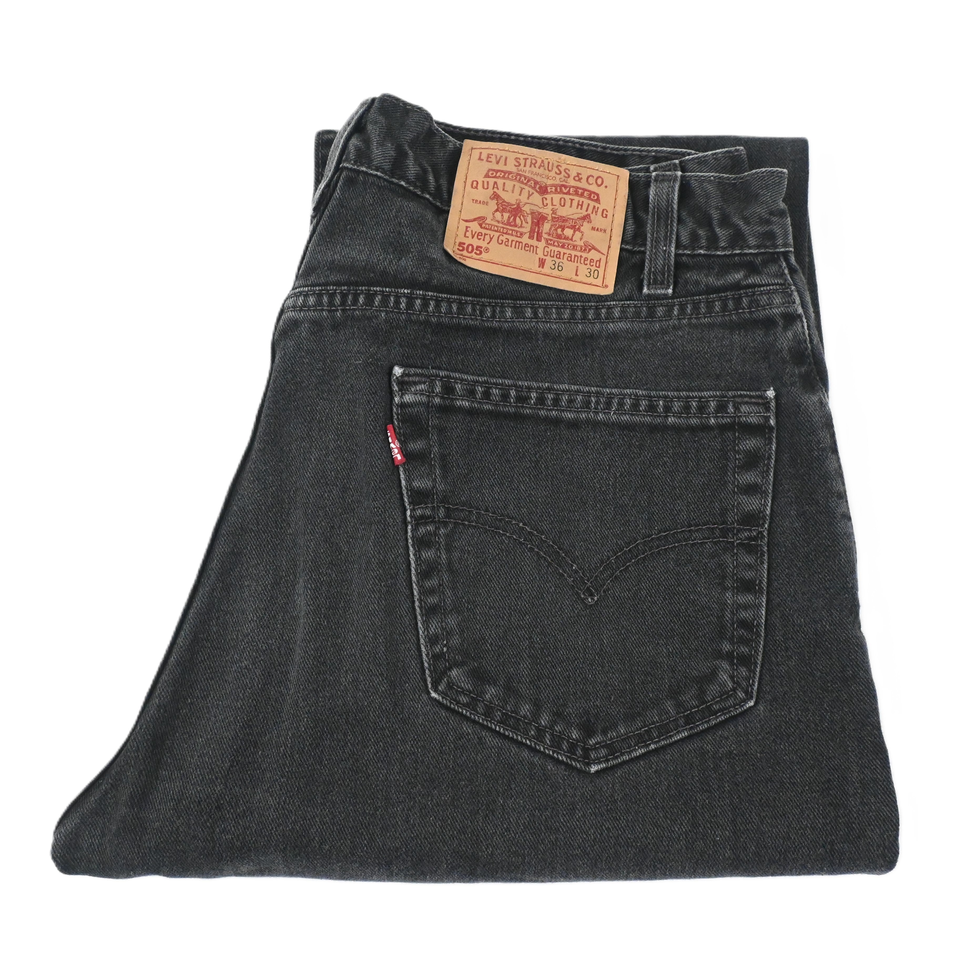 '02 LEVI'S 505-0260 SIZE W35 L29 BLACK