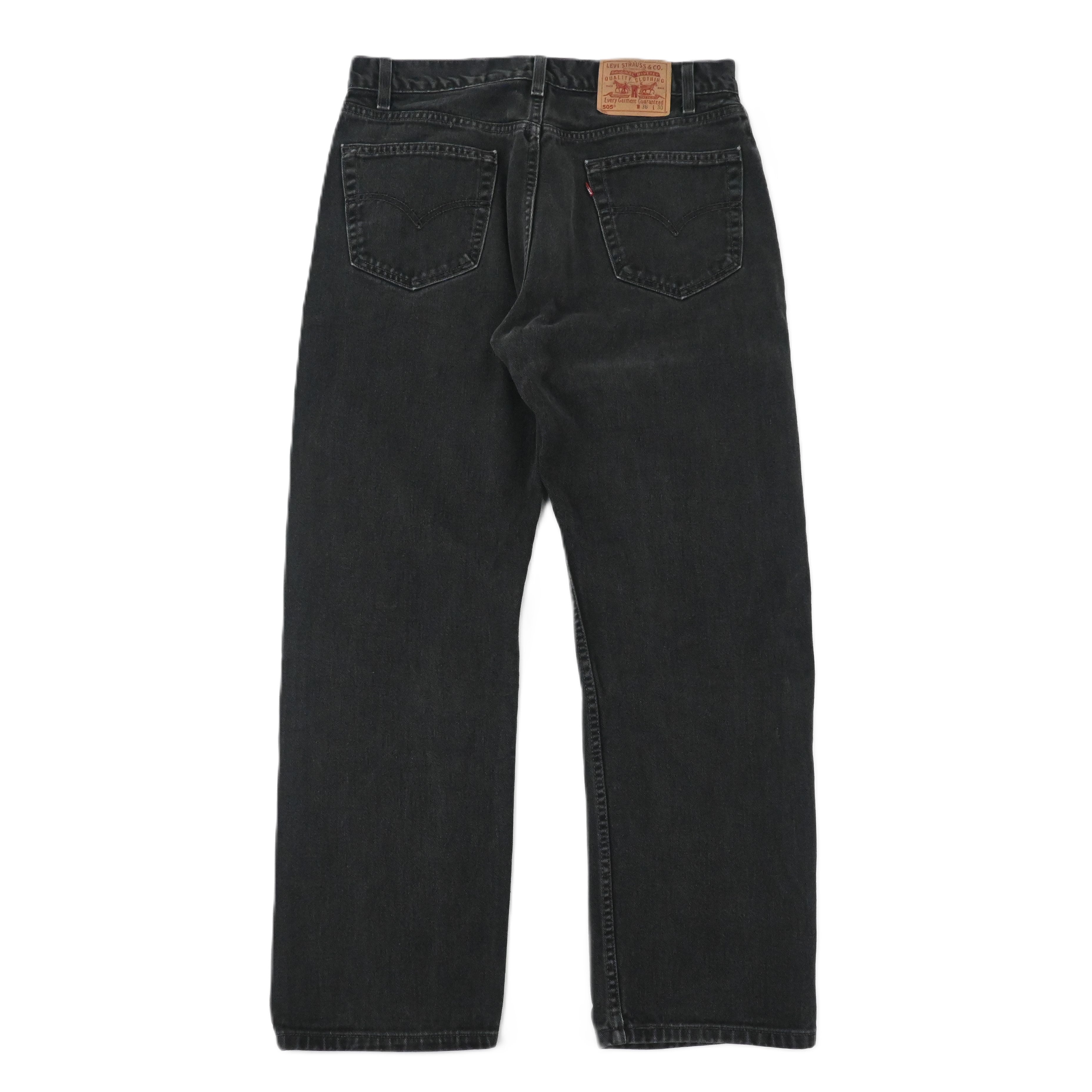 '02 LEVI'S 505-0260 SIZE W35 L29 BLACK