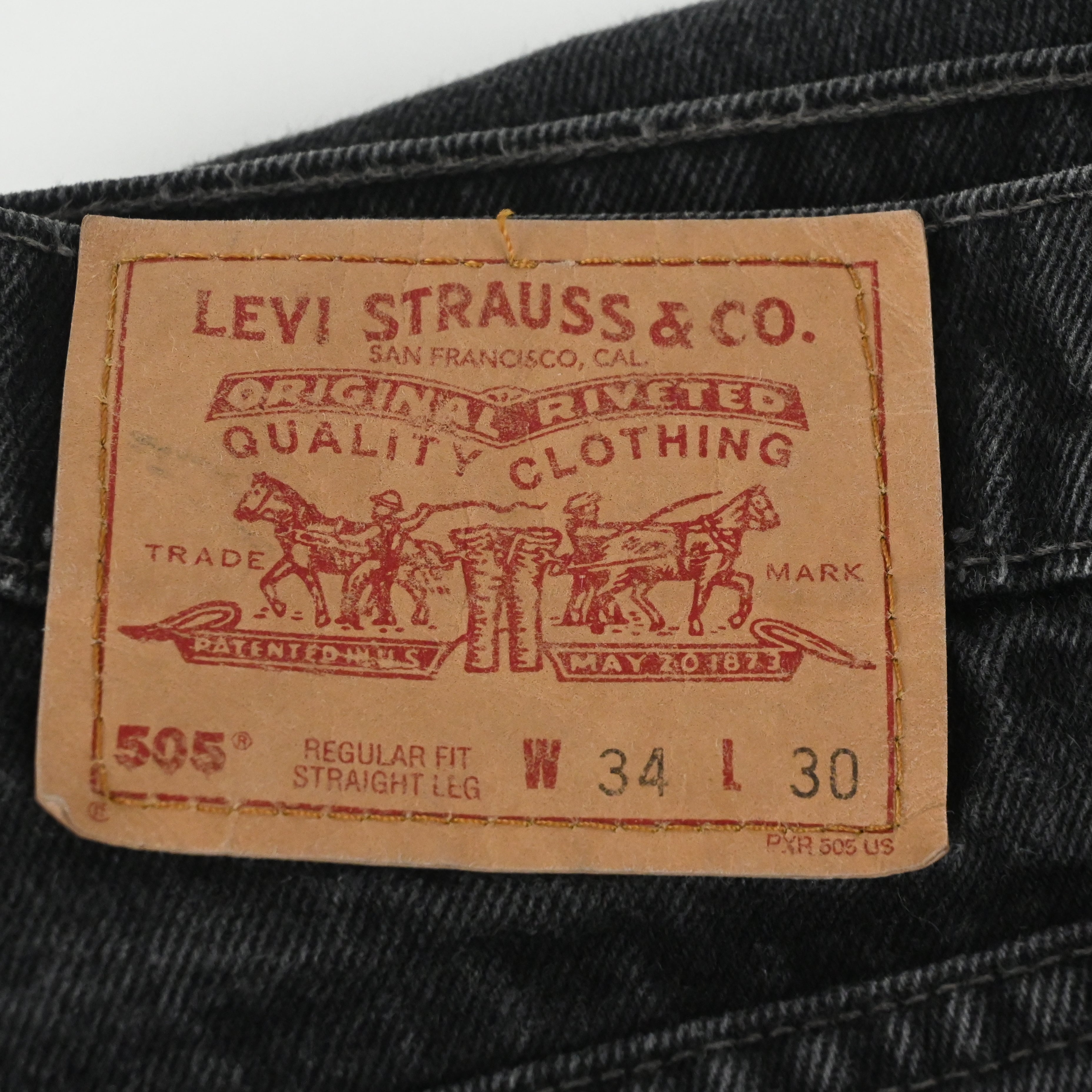 '98 LEVI'S 00505-0260 SIZE W34 L30 BLACK