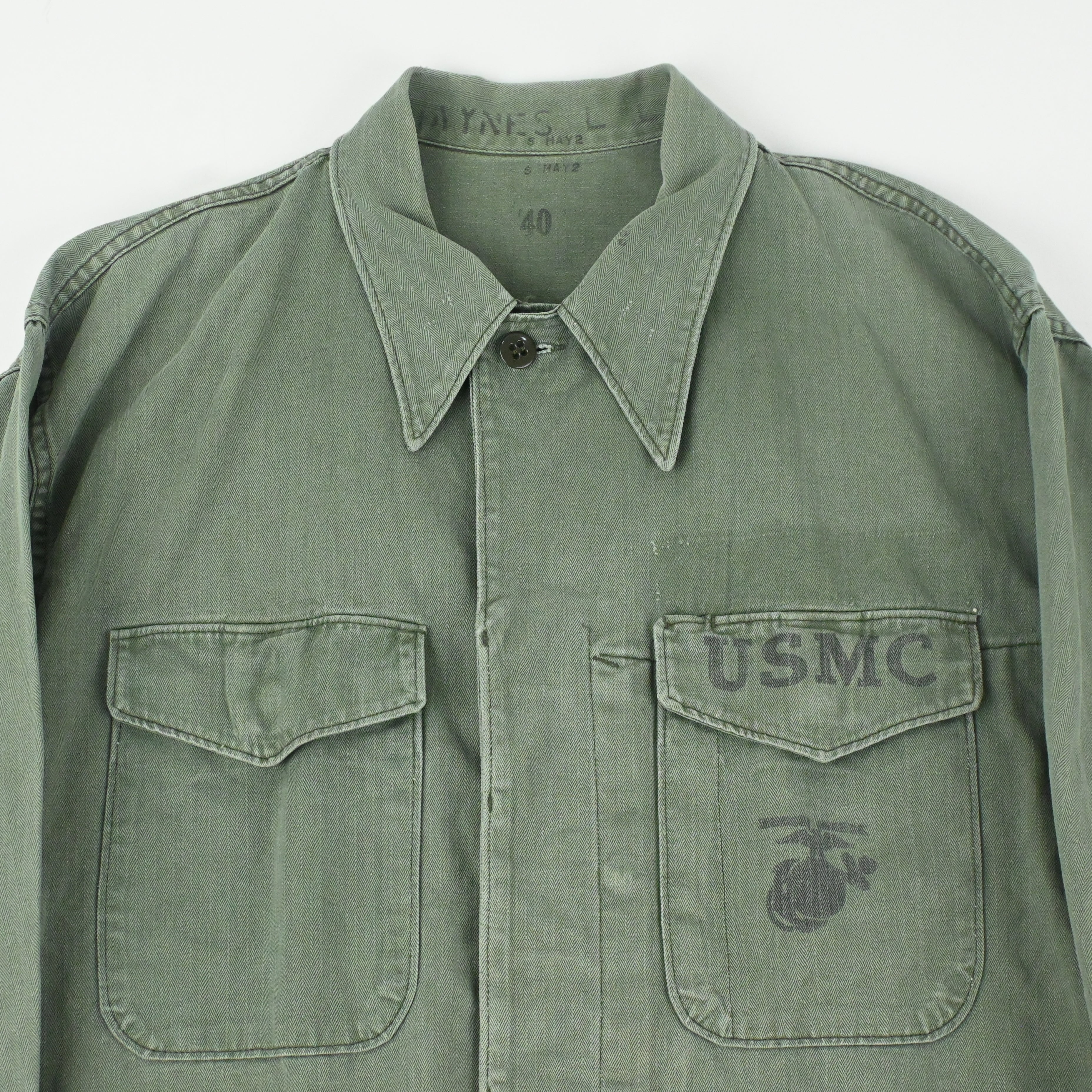 50's USMC P-53 HBT UTILITY JACKET HBT SIZE 40